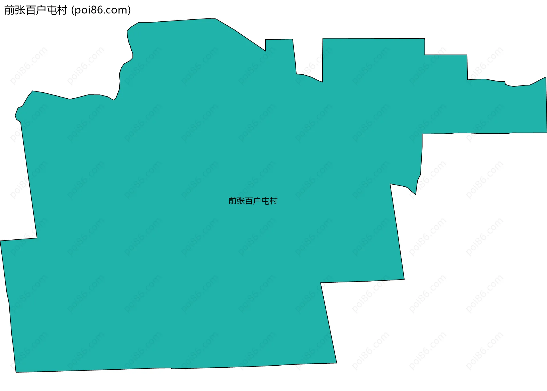 前张百户屯村边界地图