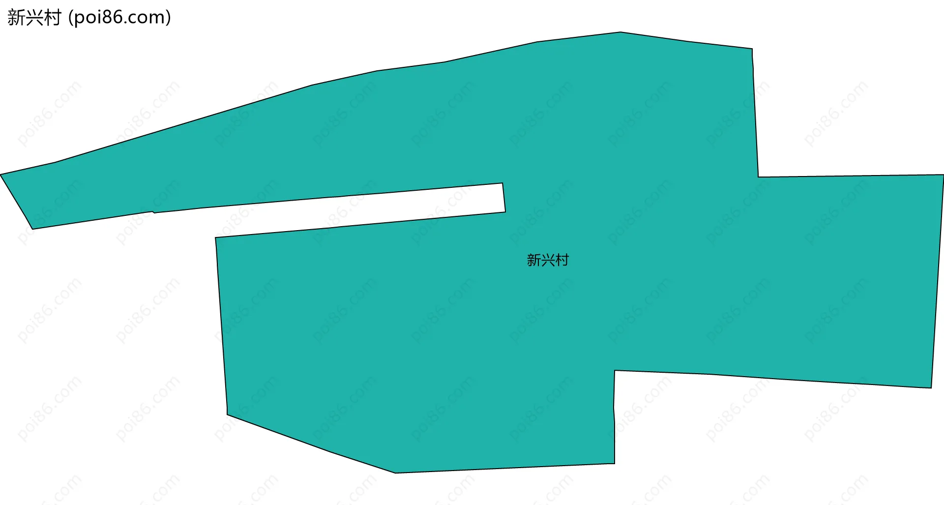 新兴村边界地图