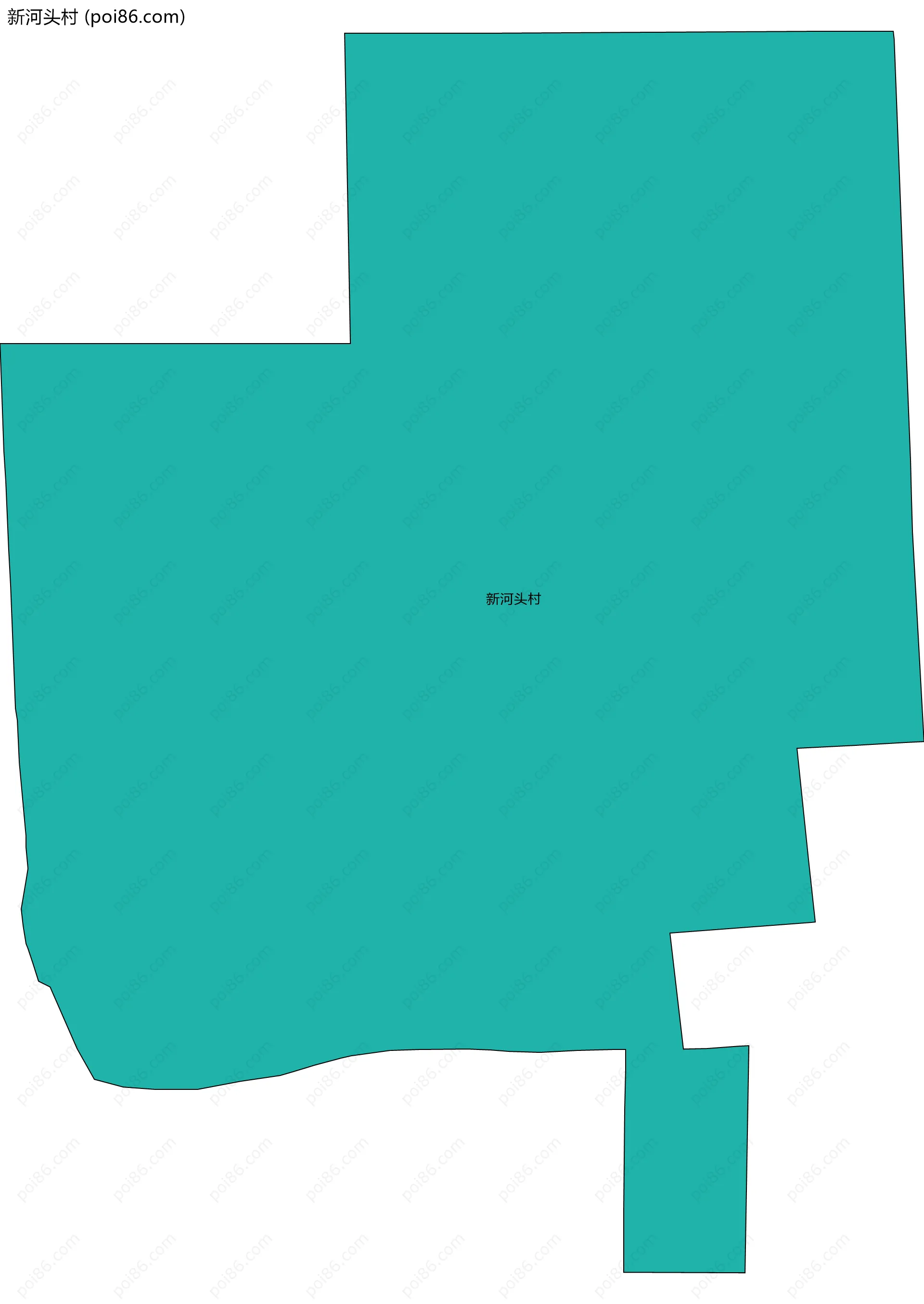 新河头村边界地图