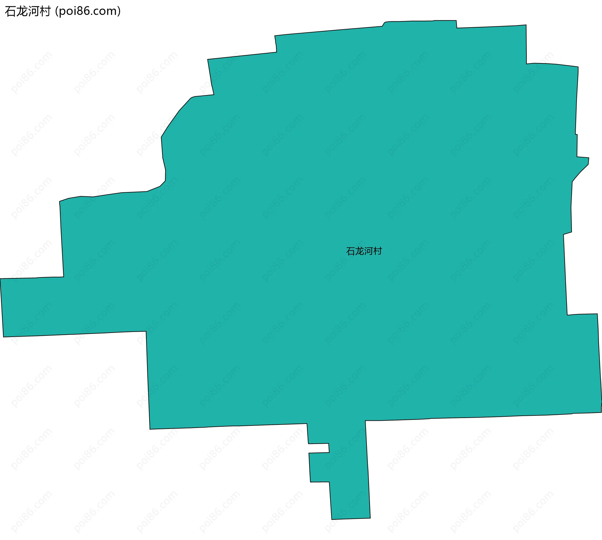 石龙河村边界地图