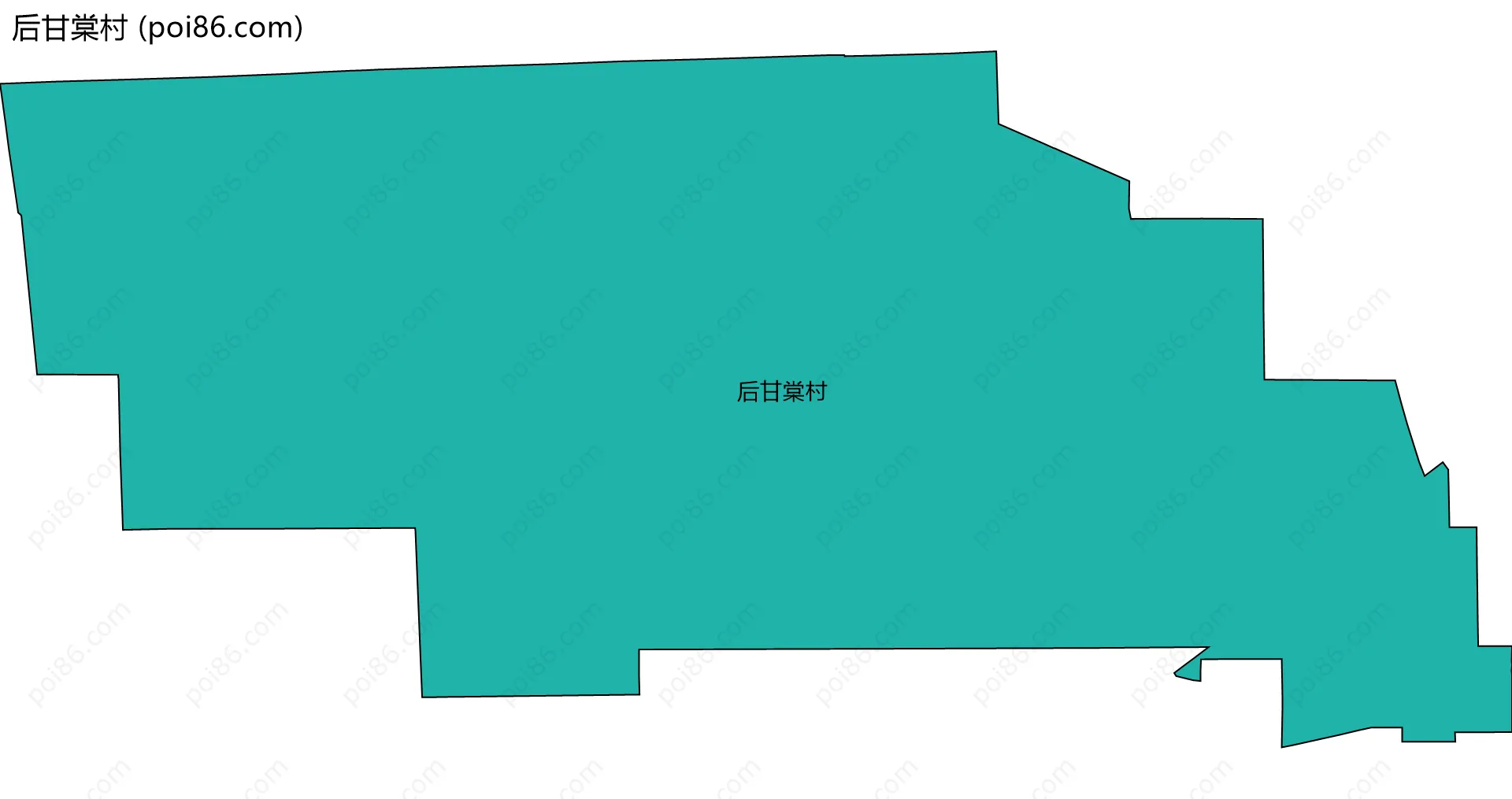 后甘棠村边界地图