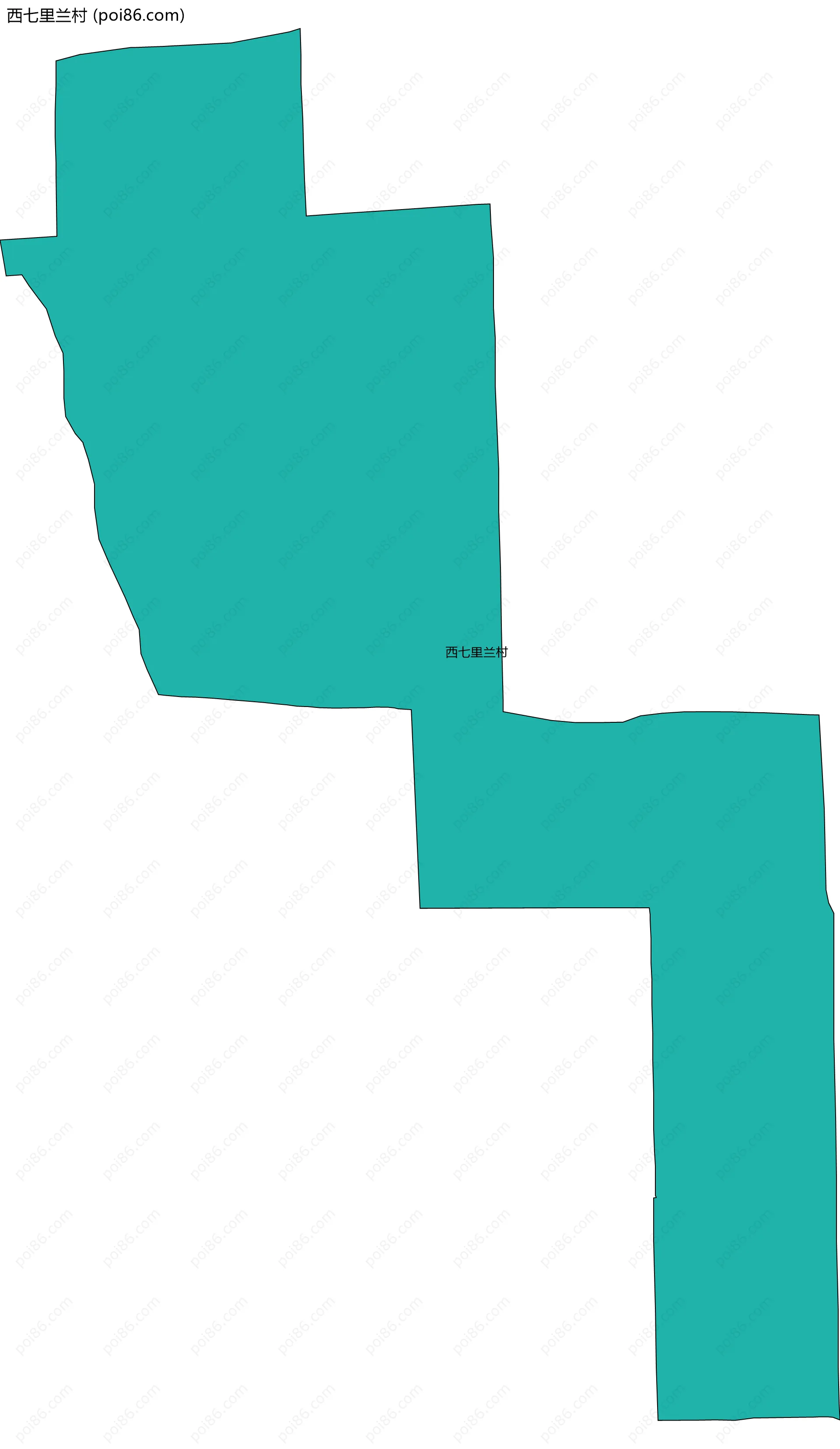 西七里兰村边界地图