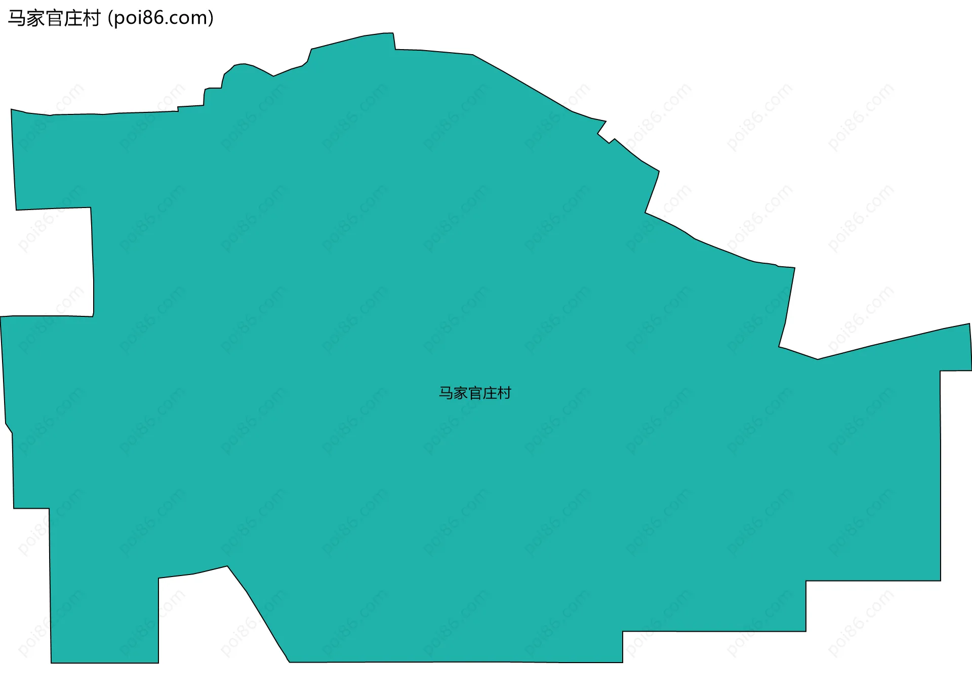 马家官庄村边界地图