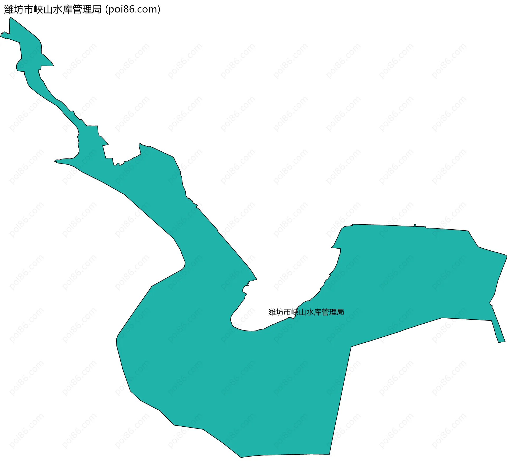 潍坊市峡山水库管理局边界地图