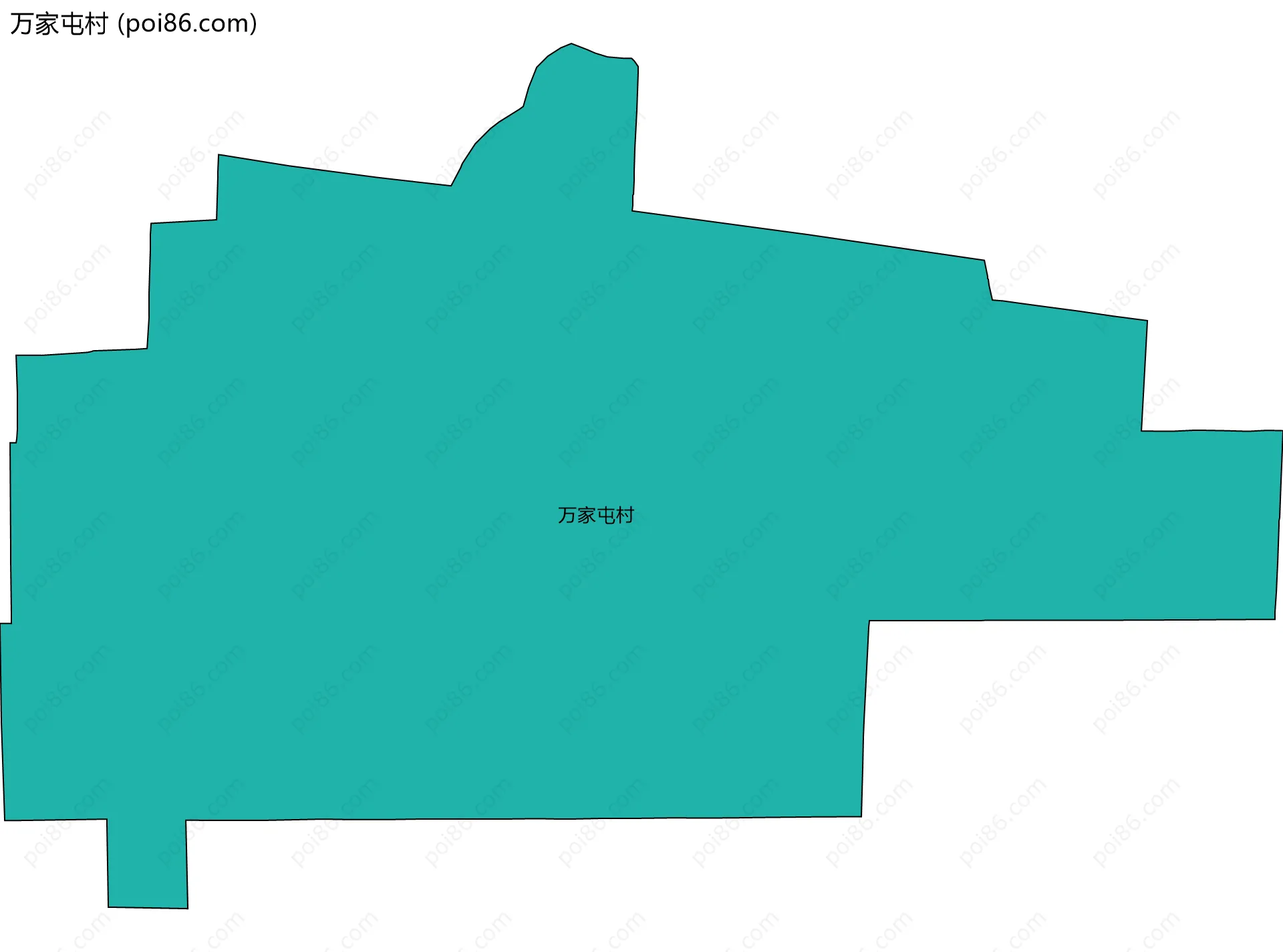 万家屯村边界地图