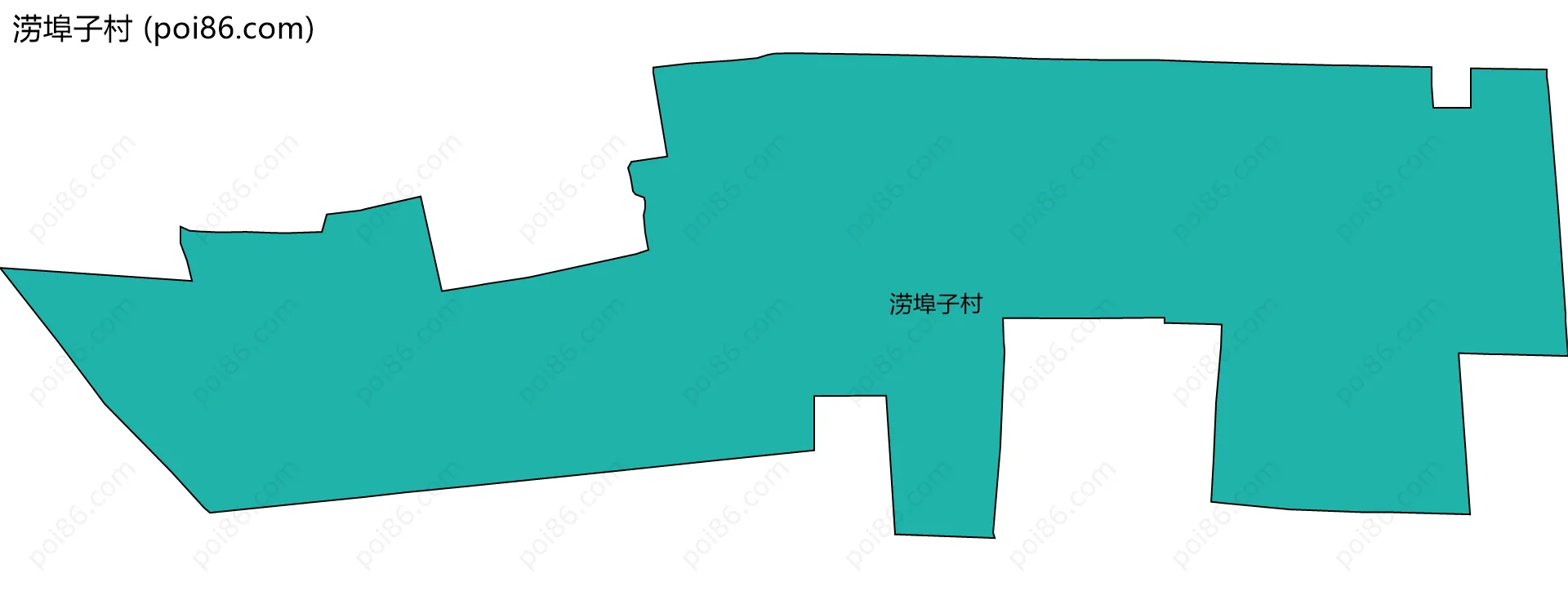 涝埠子村边界地图