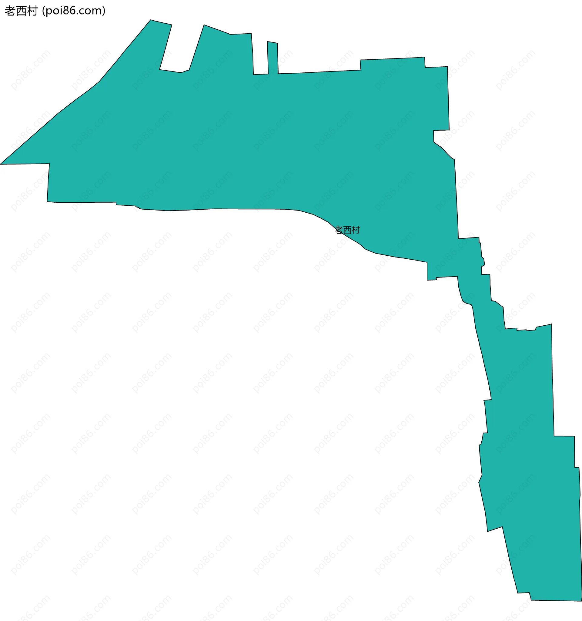 老西村边界地图