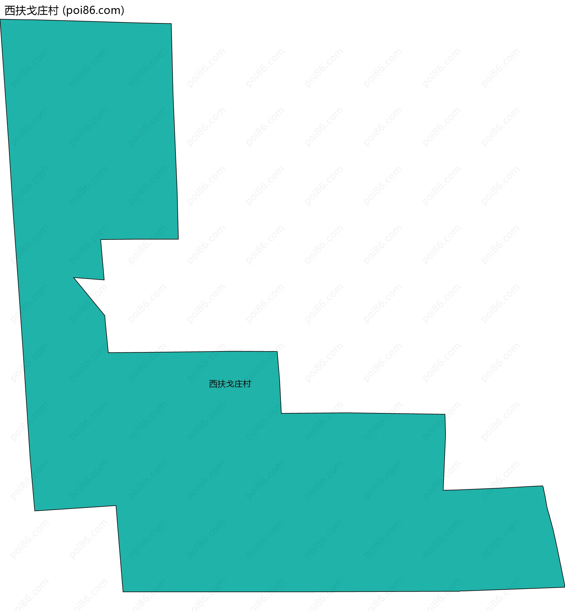 西扶戈庄村边界地图