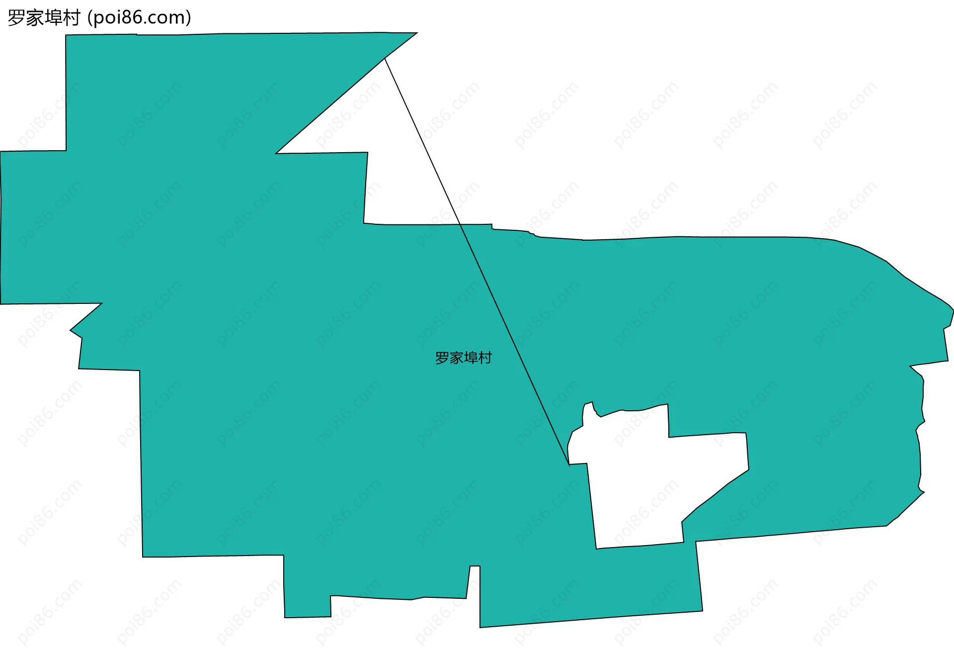 罗家埠村边界地图