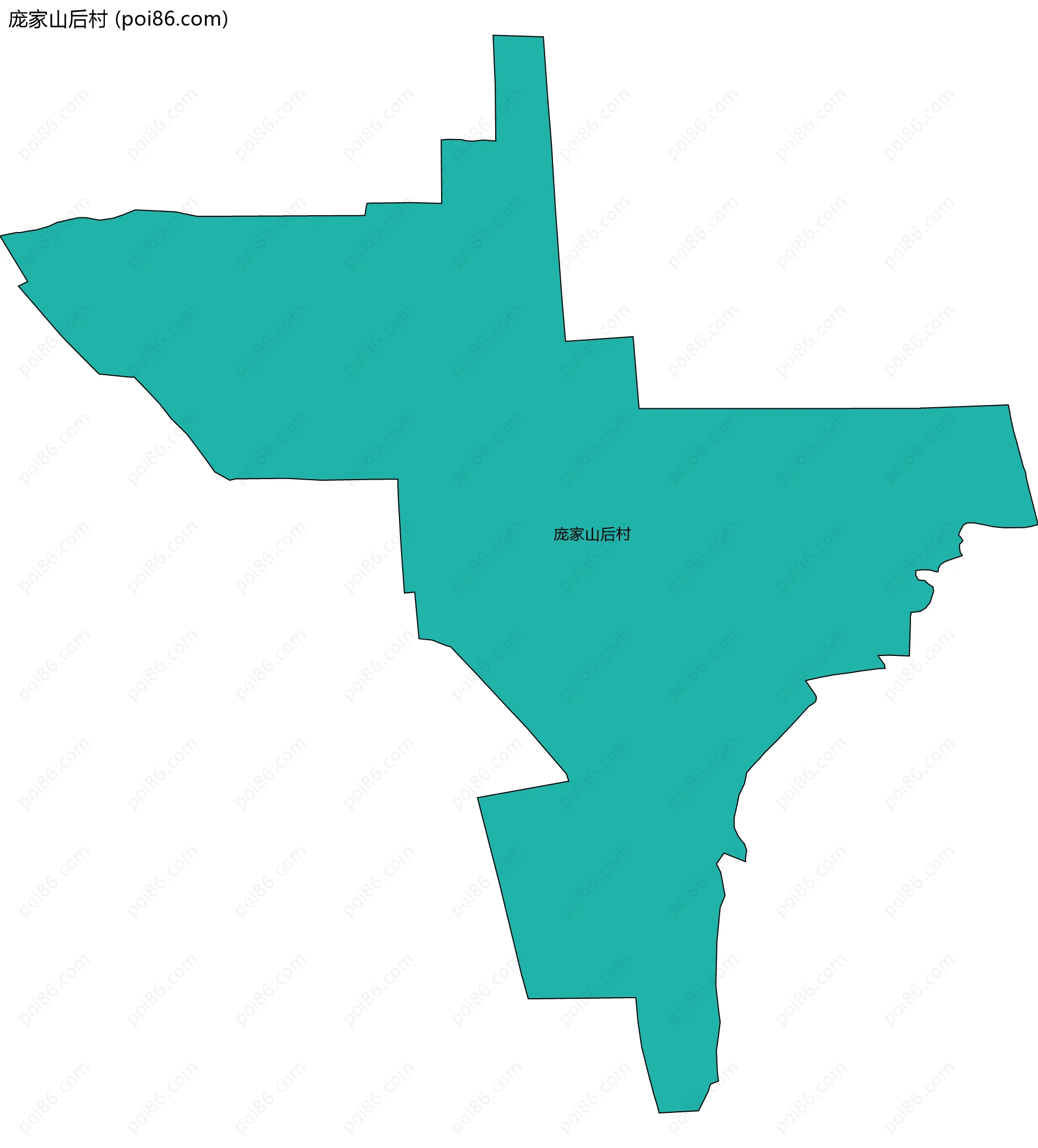 庞家山后村边界地图