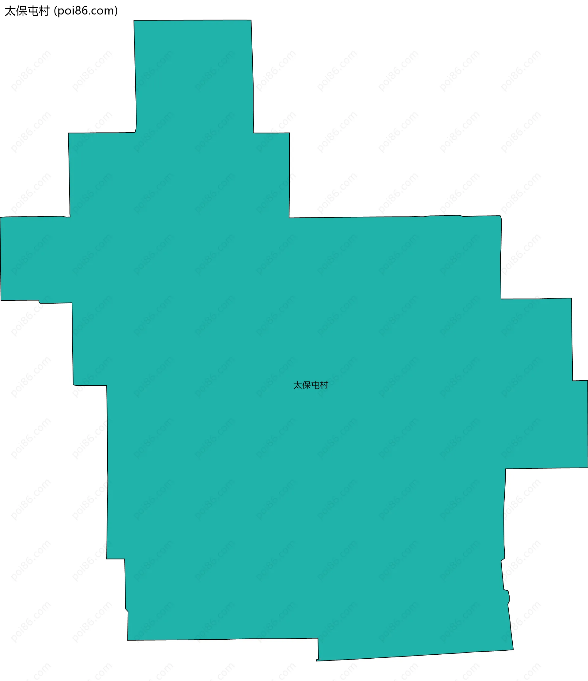 太保屯村边界地图