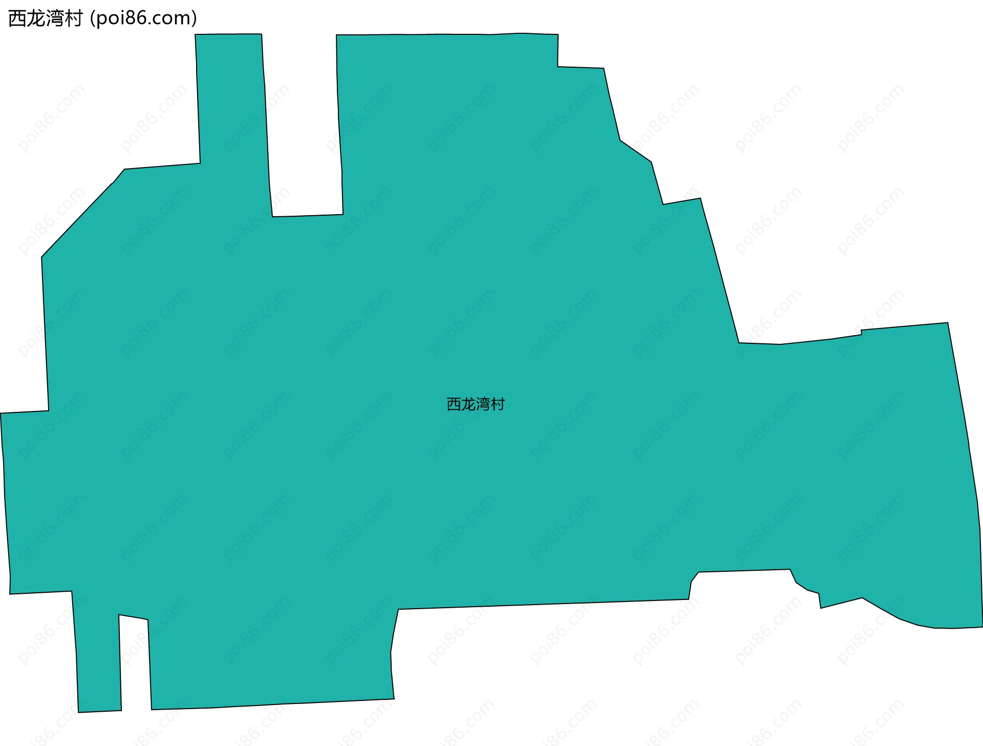 西龙湾村边界地图