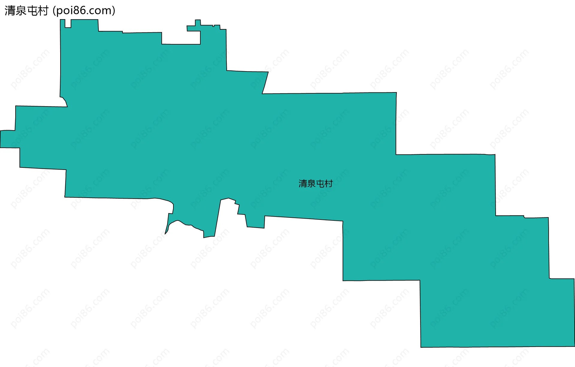 清泉屯村边界地图
