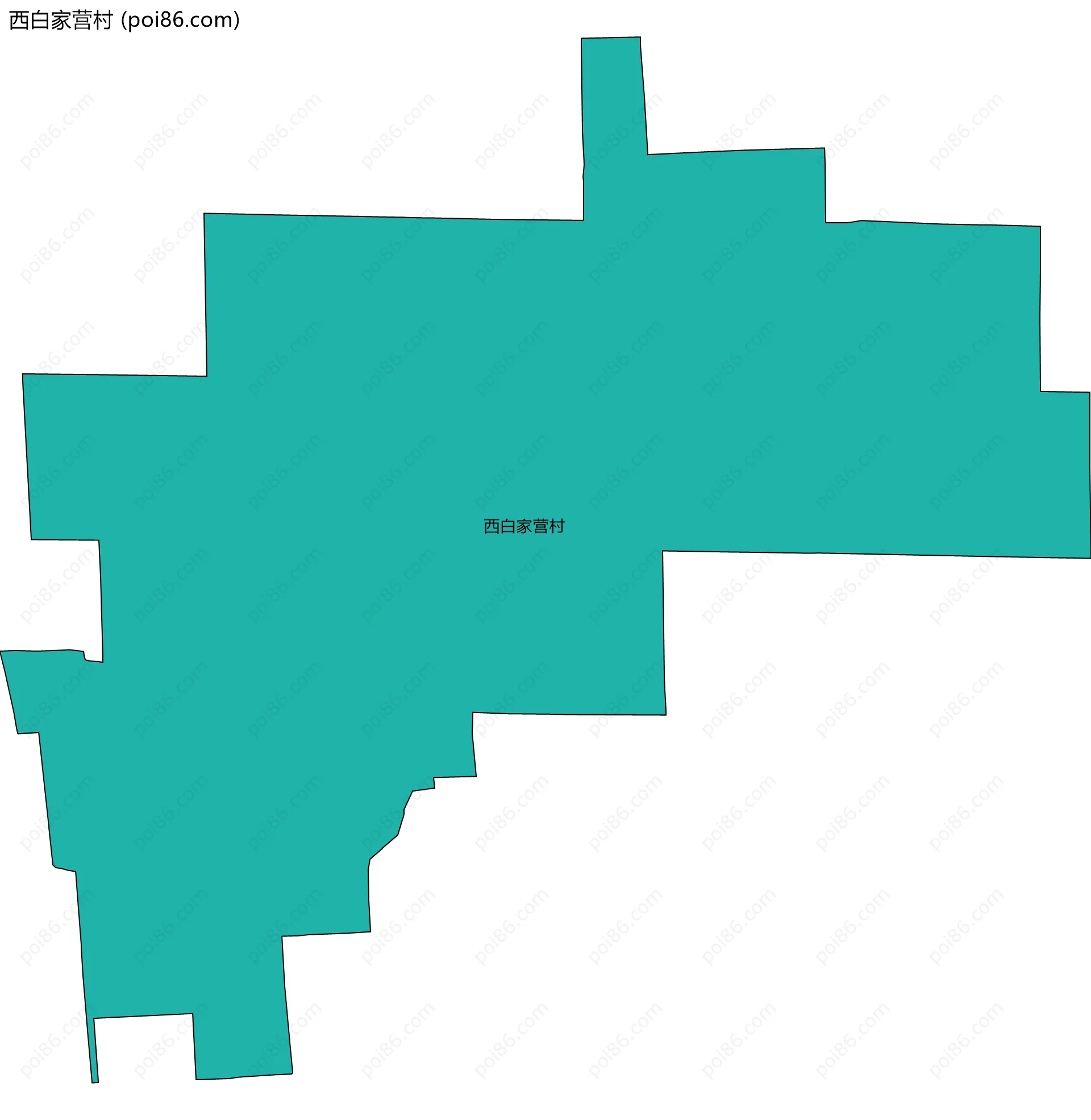 西白家营村边界地图