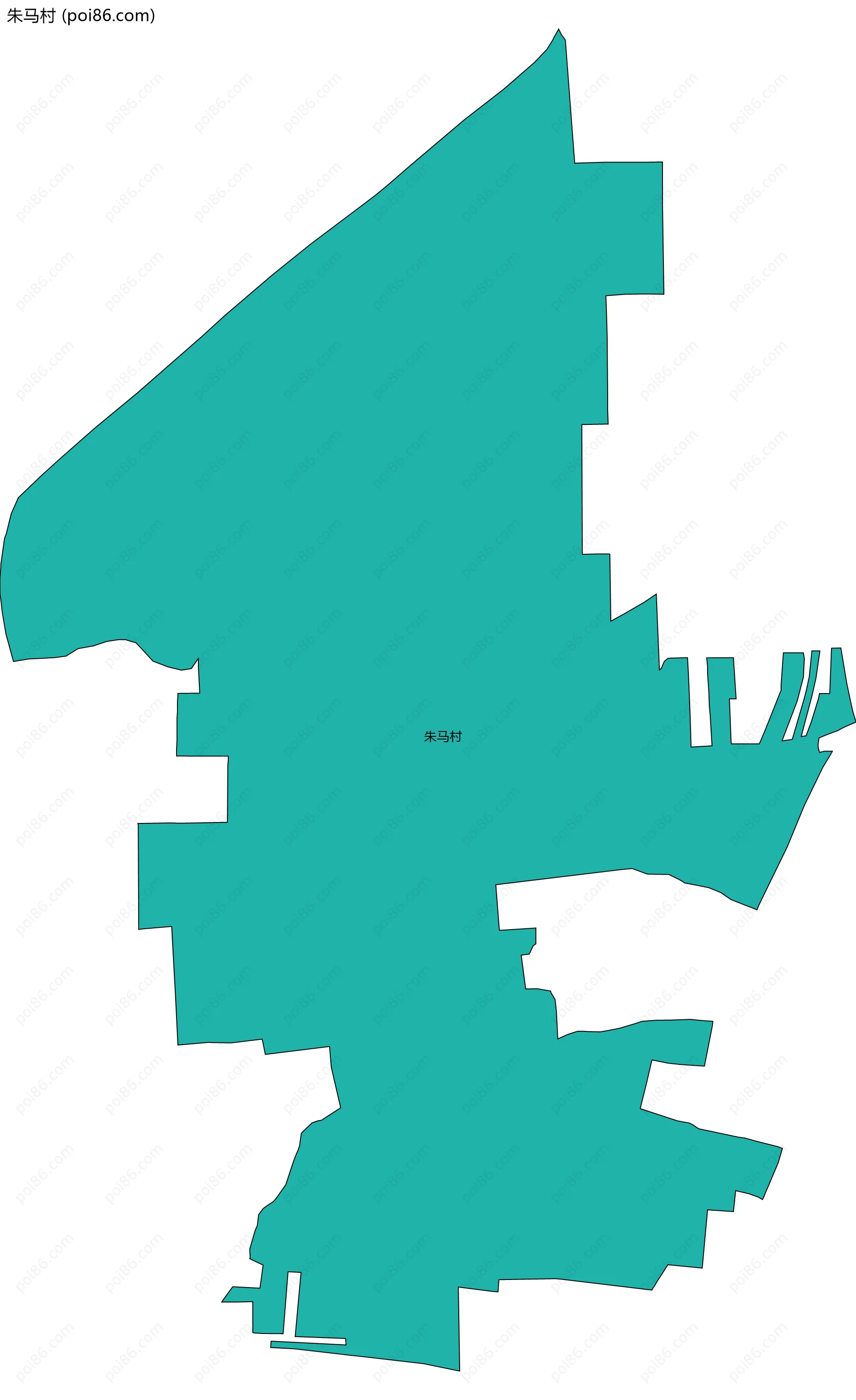朱马村边界地图