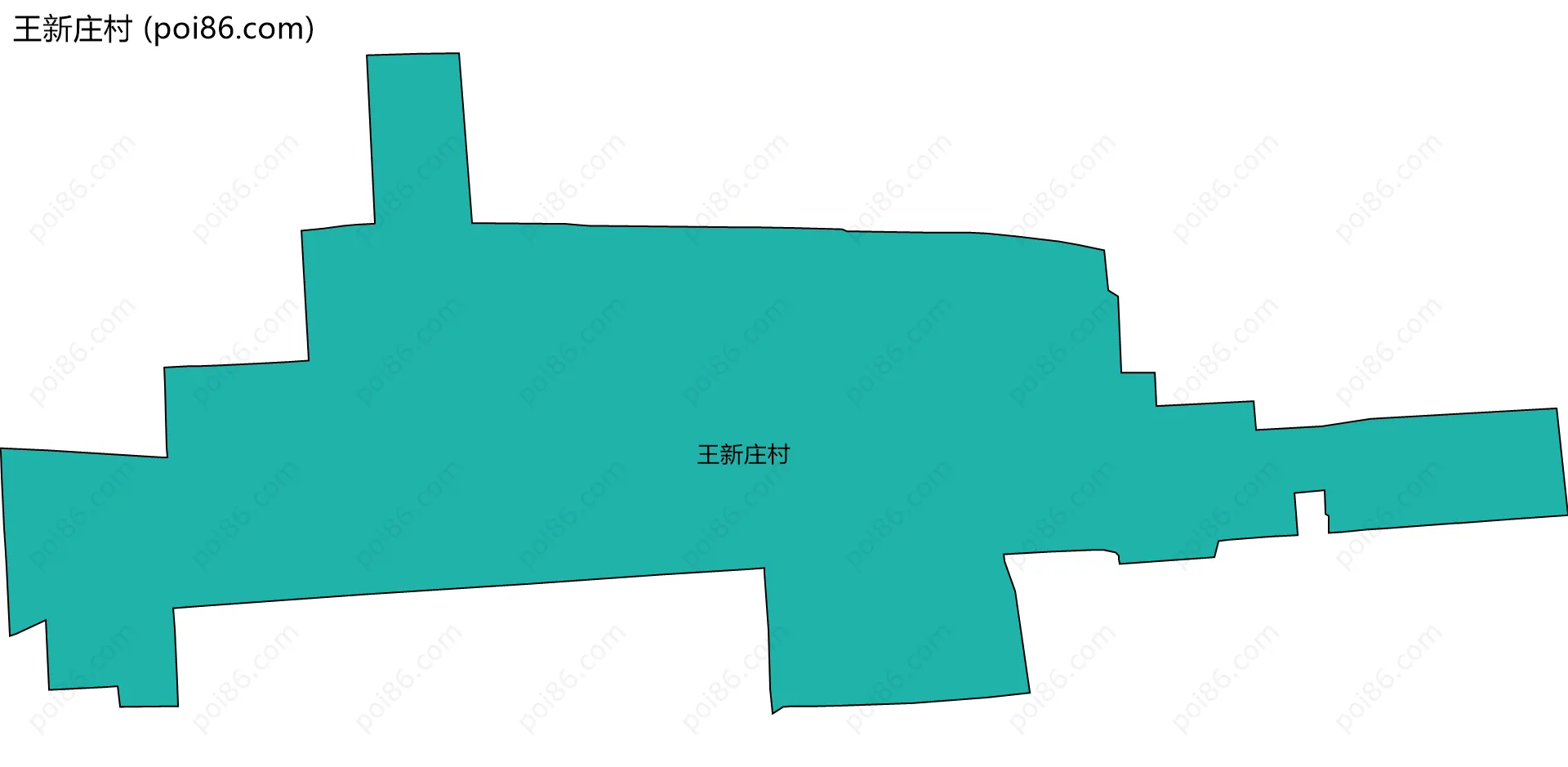 王新庄村边界地图