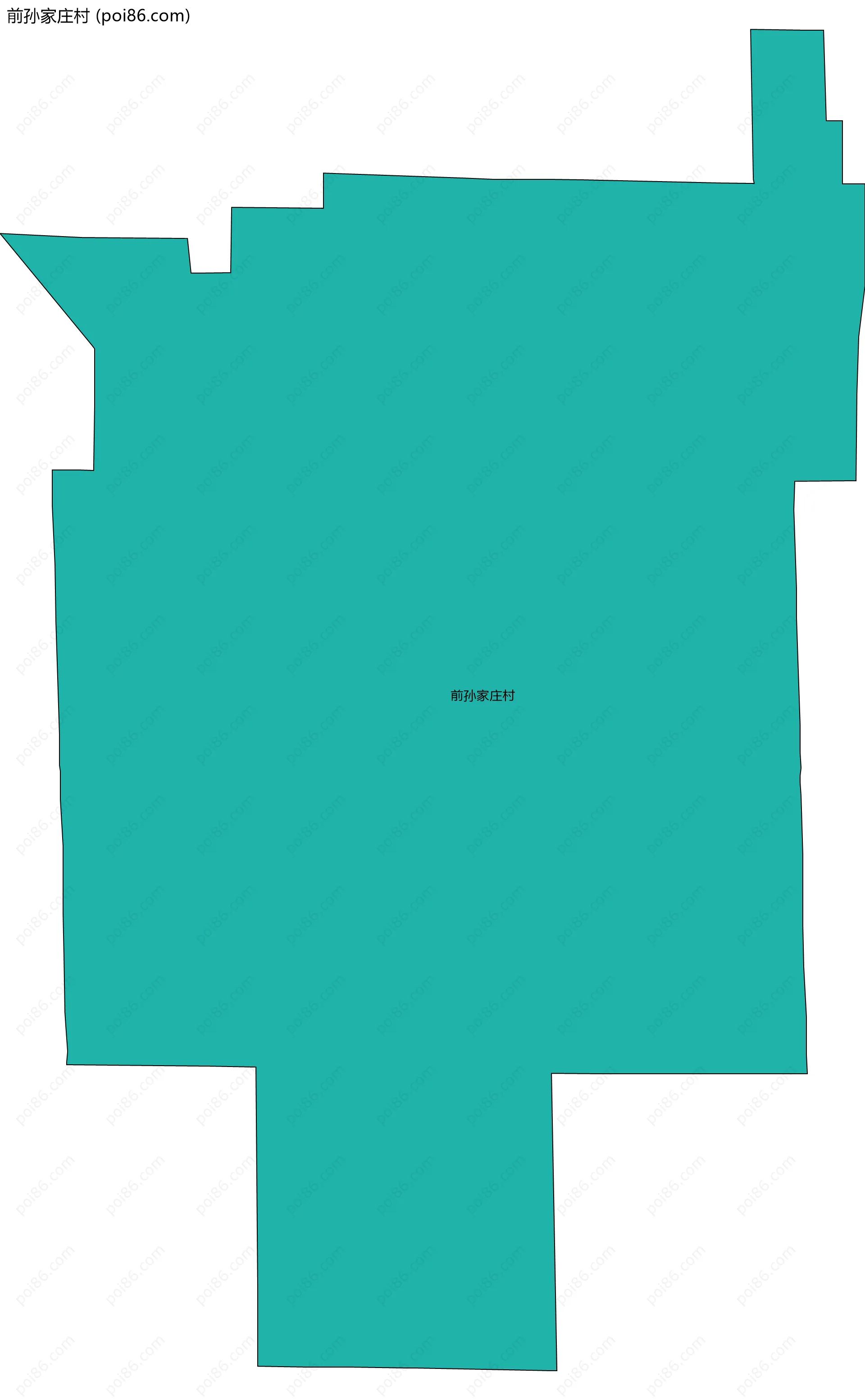 前孙家庄村边界地图