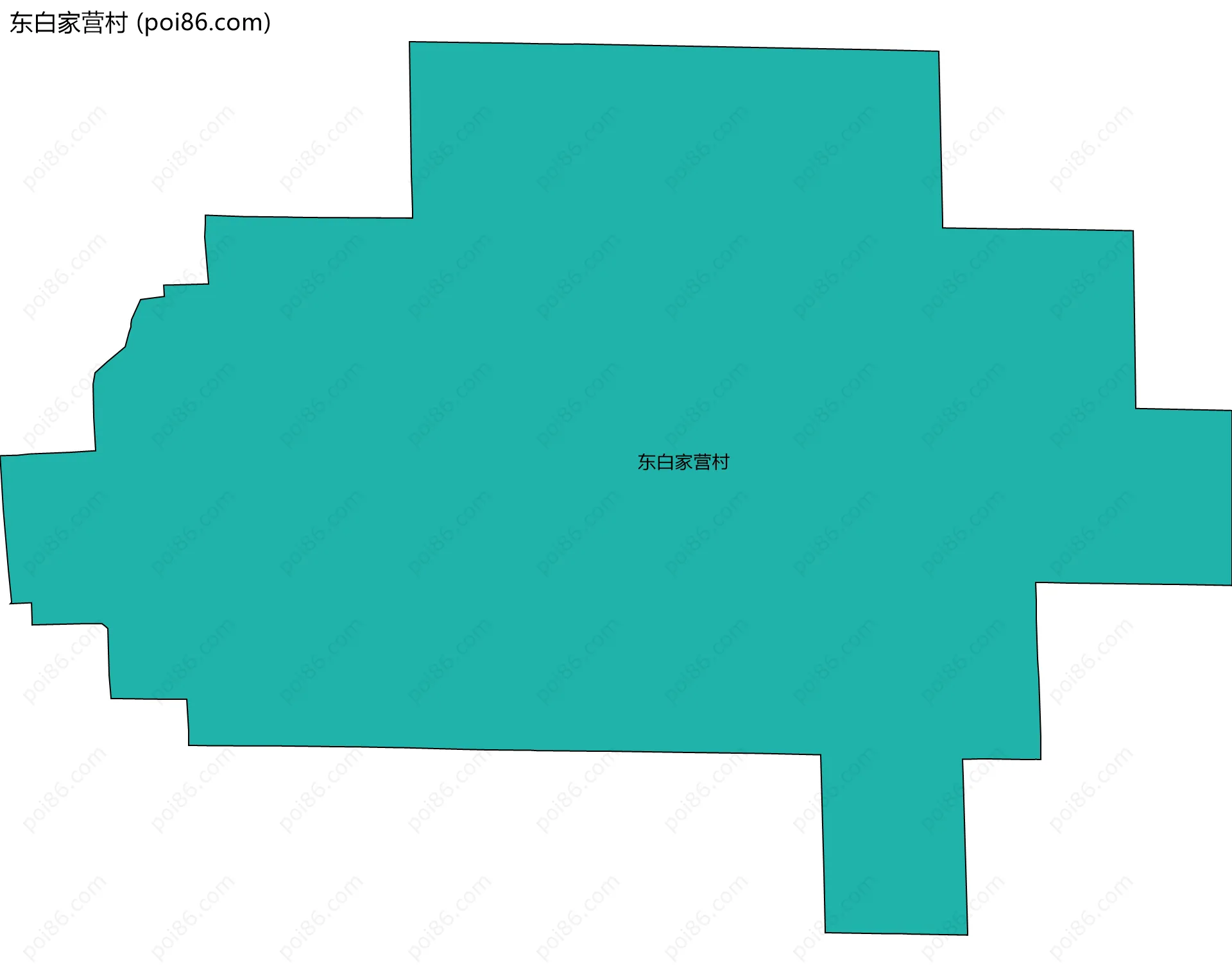 东白家营村边界地图