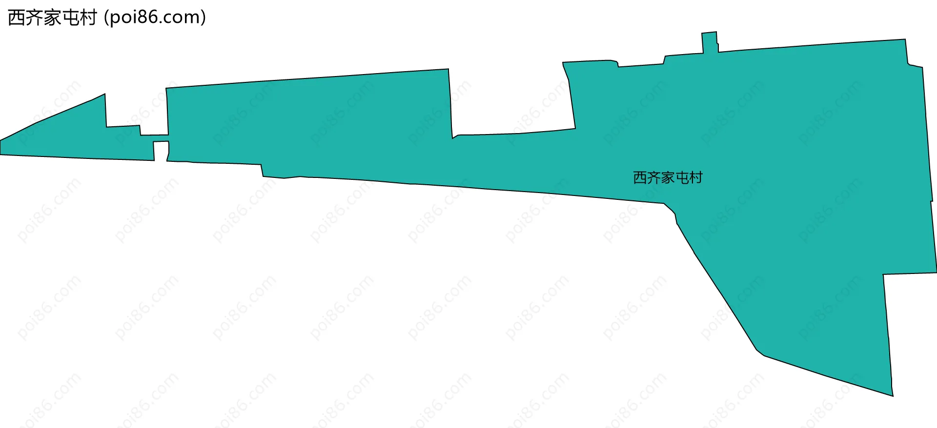 西齐家屯村边界地图