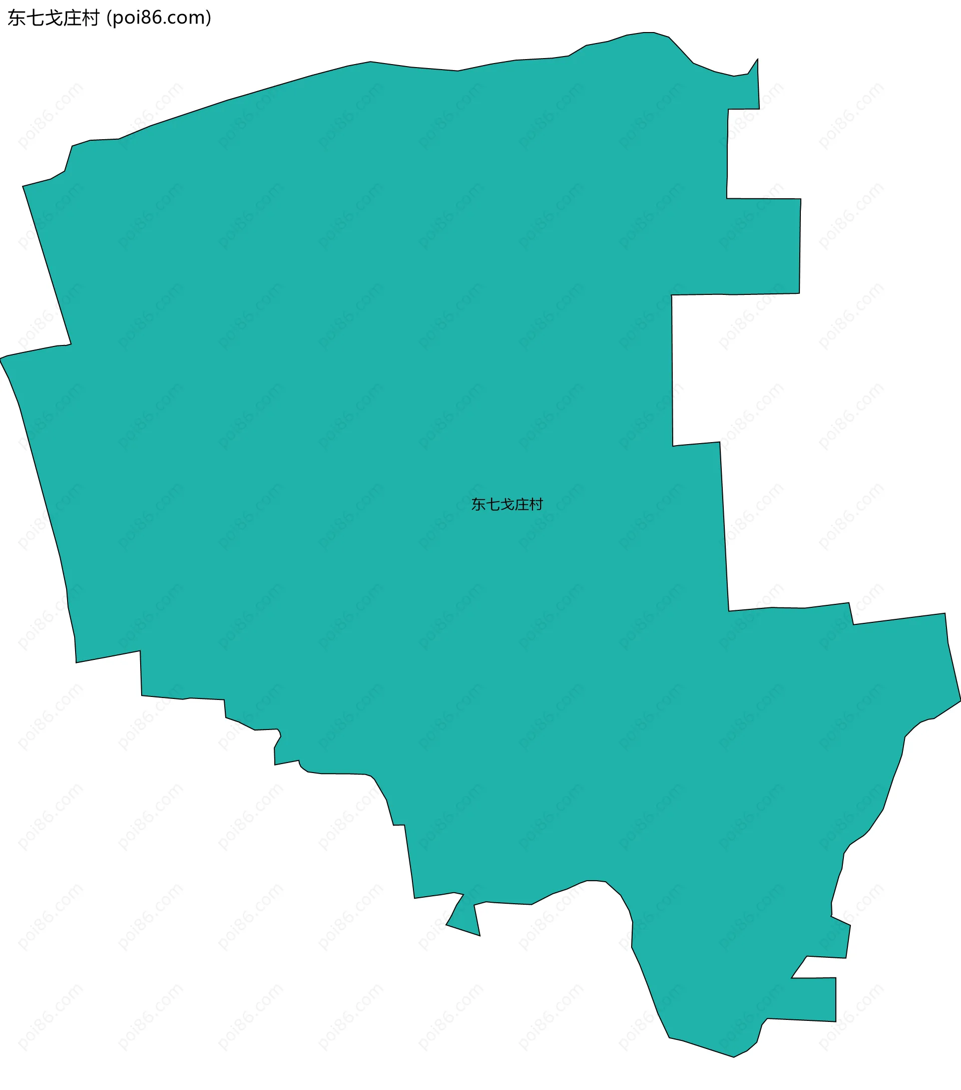 东七戈庄村边界地图