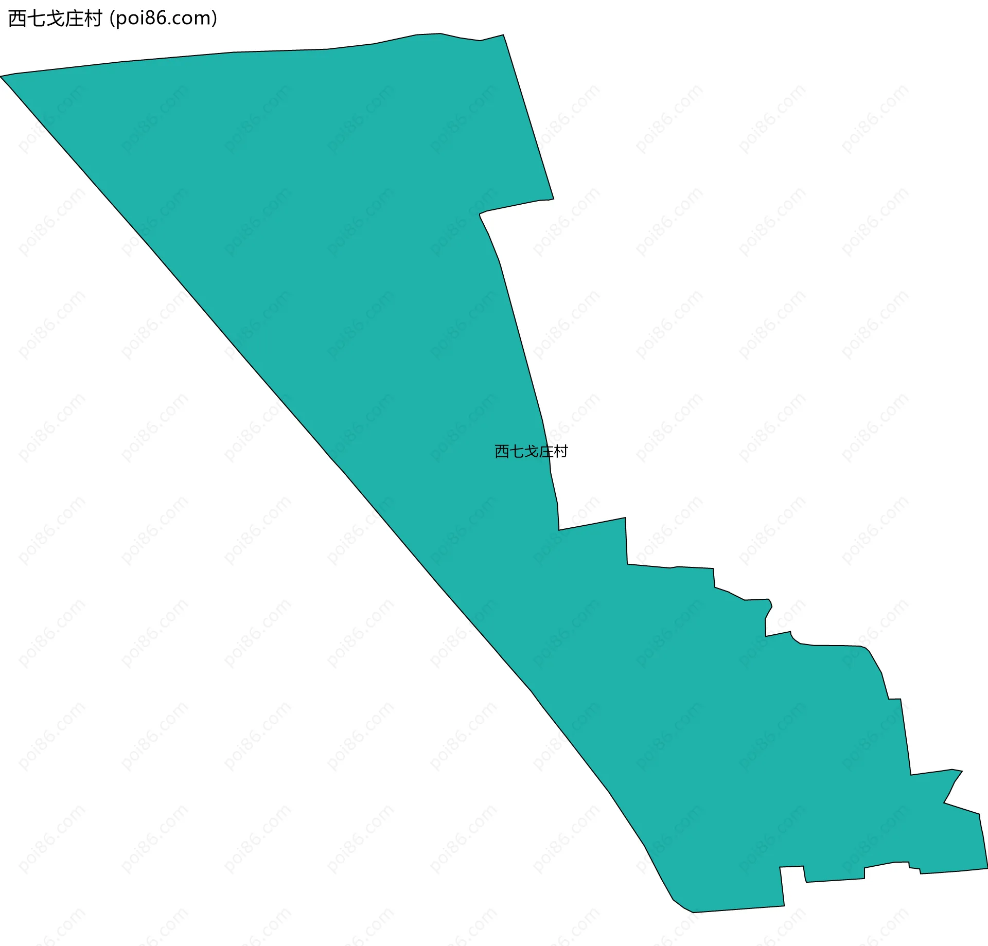 西七戈庄村边界地图