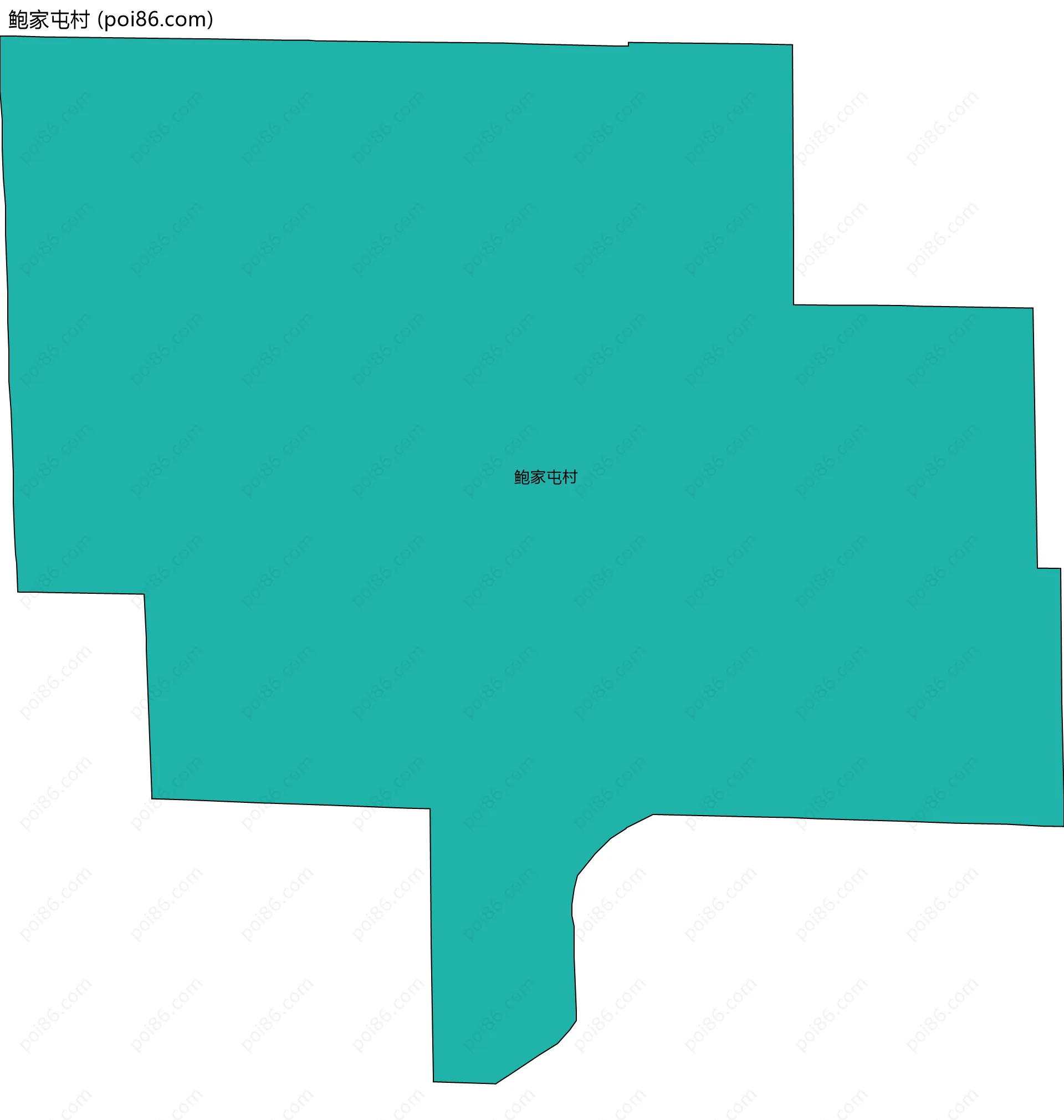 鲍家屯村边界地图