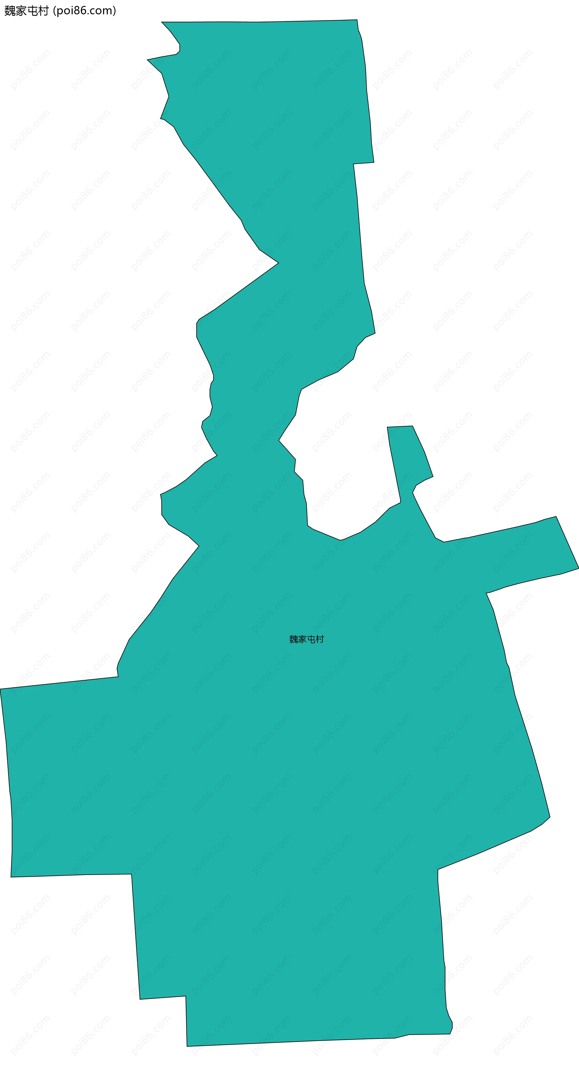 魏家屯村边界地图