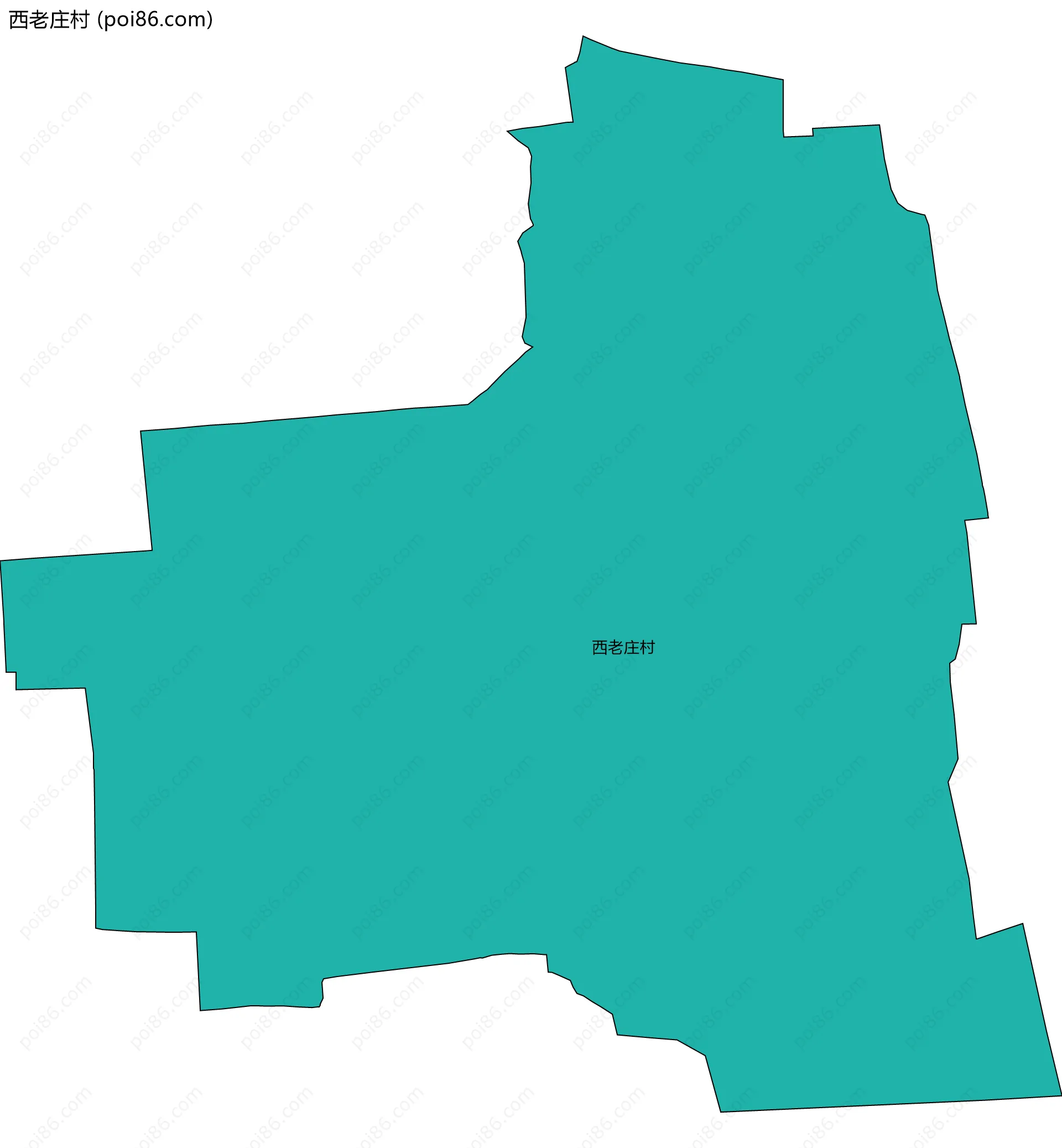 西老庄村边界地图