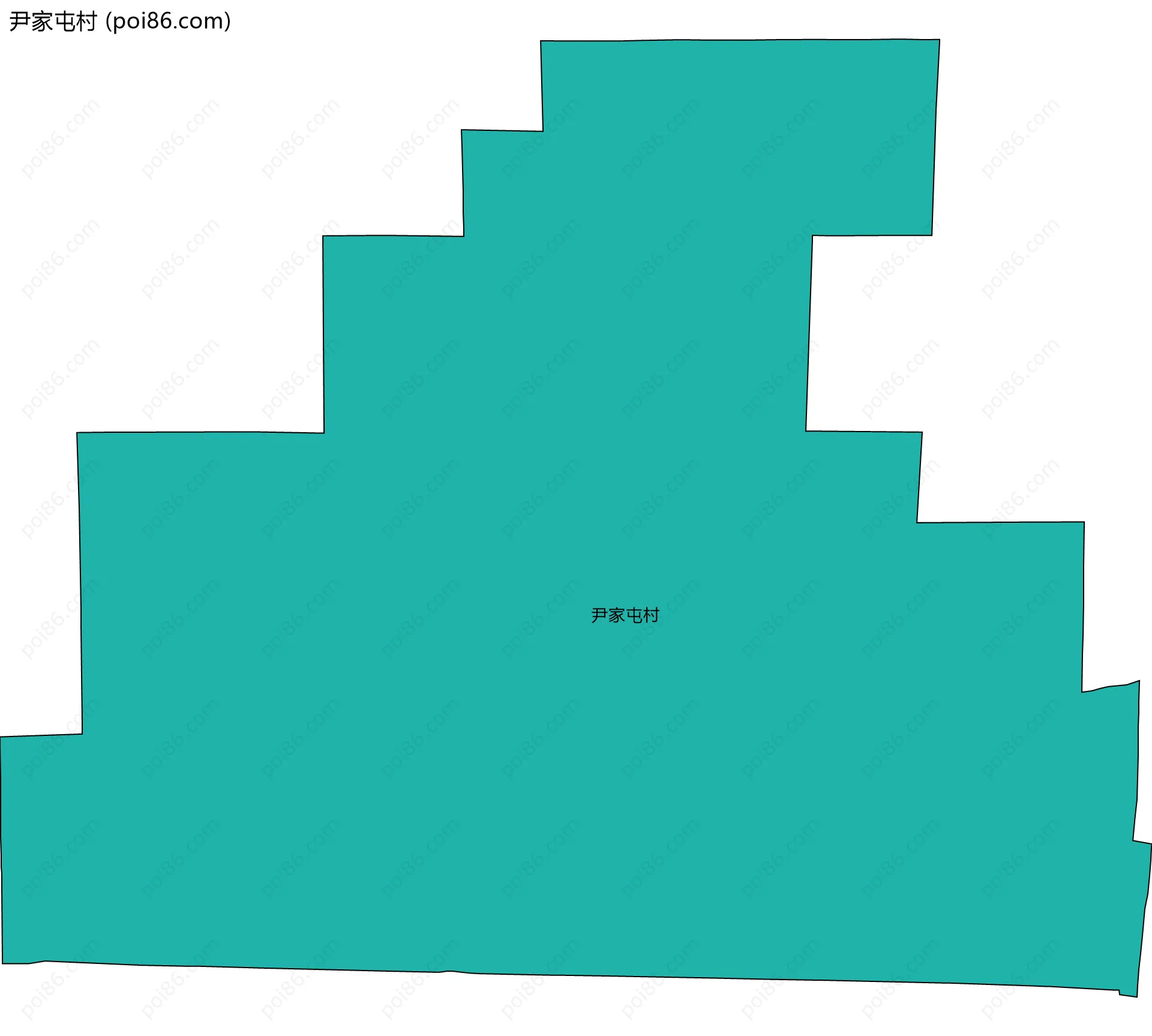 尹家屯村边界地图