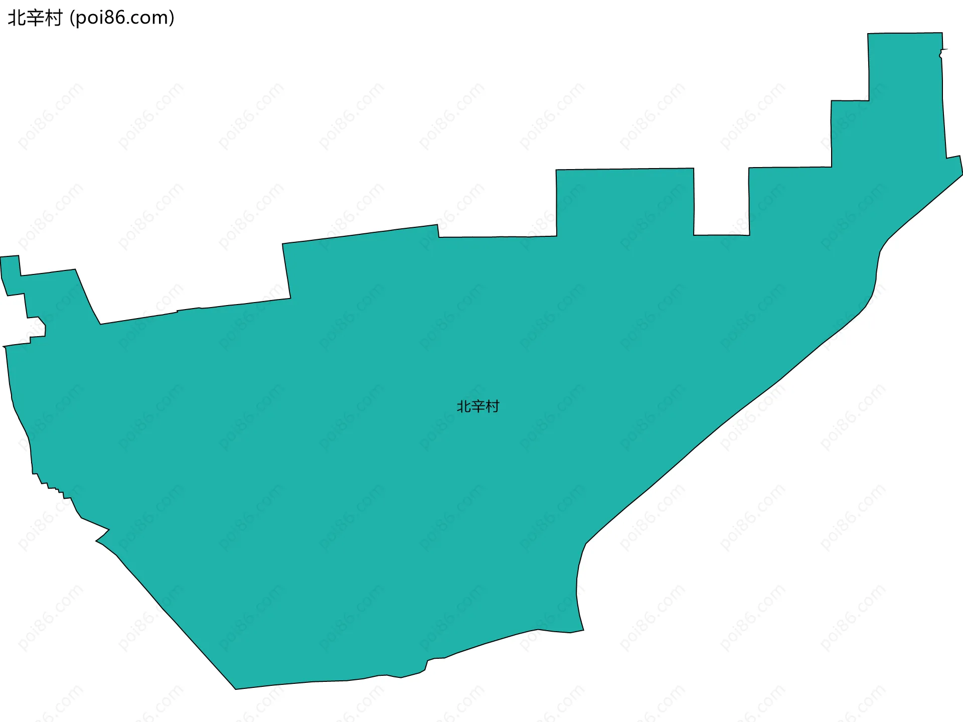 北辛村边界地图