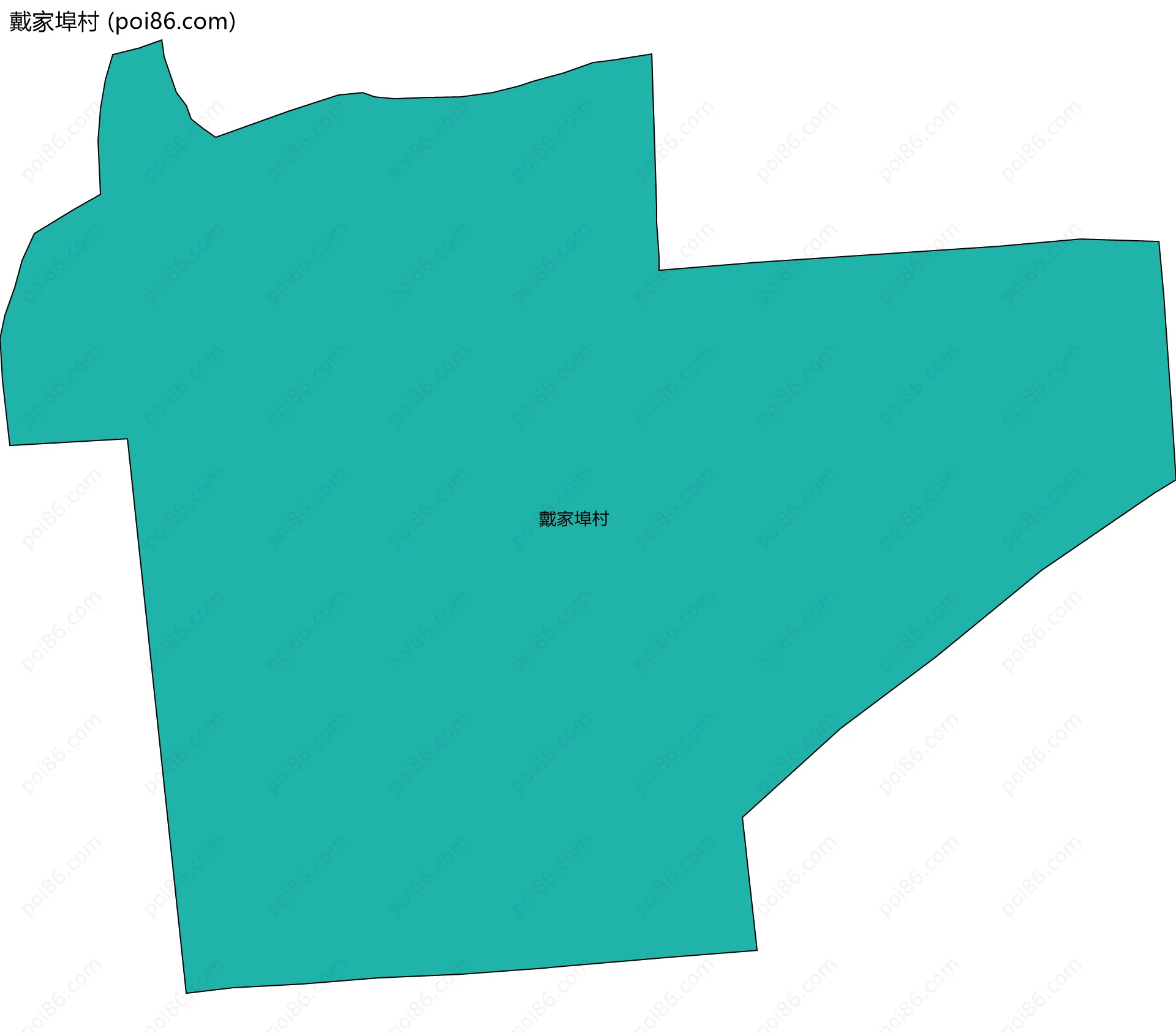 戴家埠村边界地图