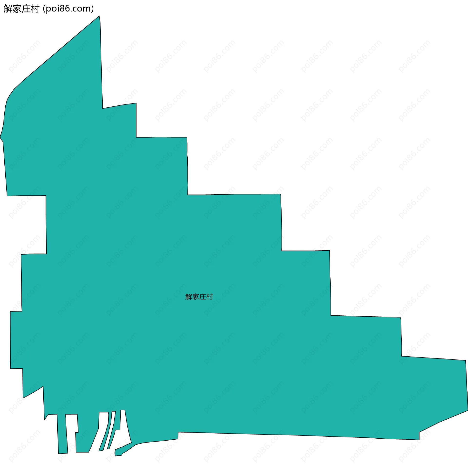 解家庄村边界地图