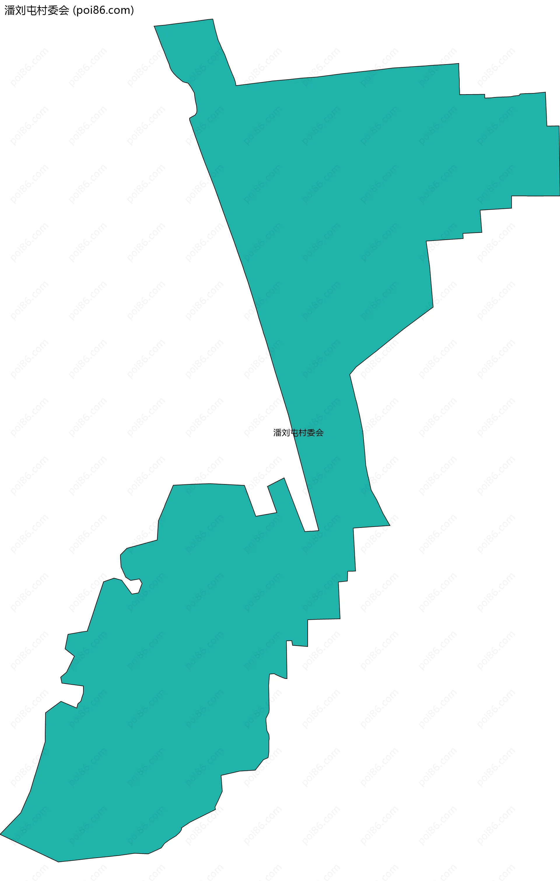 潘刘屯村委会边界地图