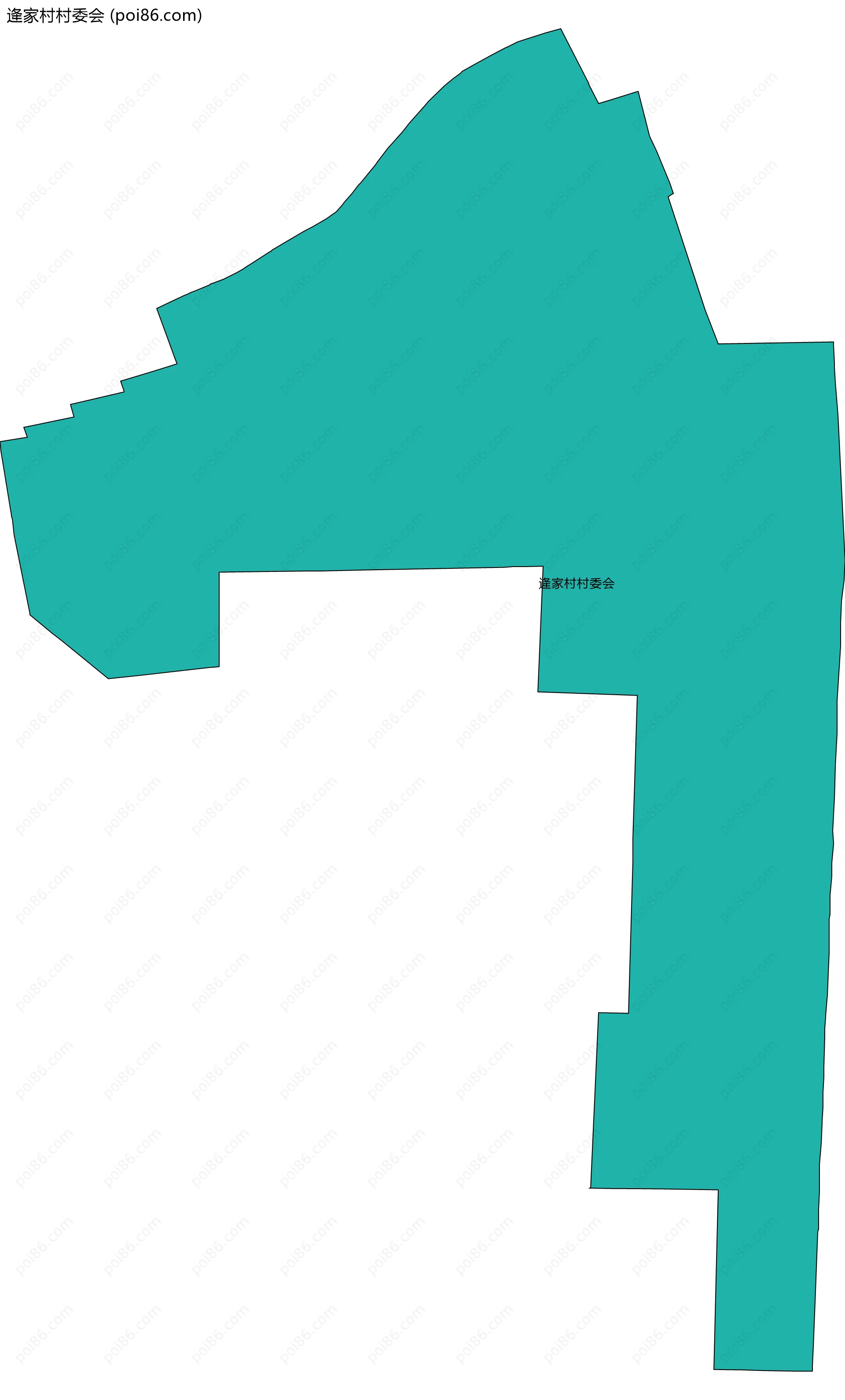 逄家村村委会边界地图