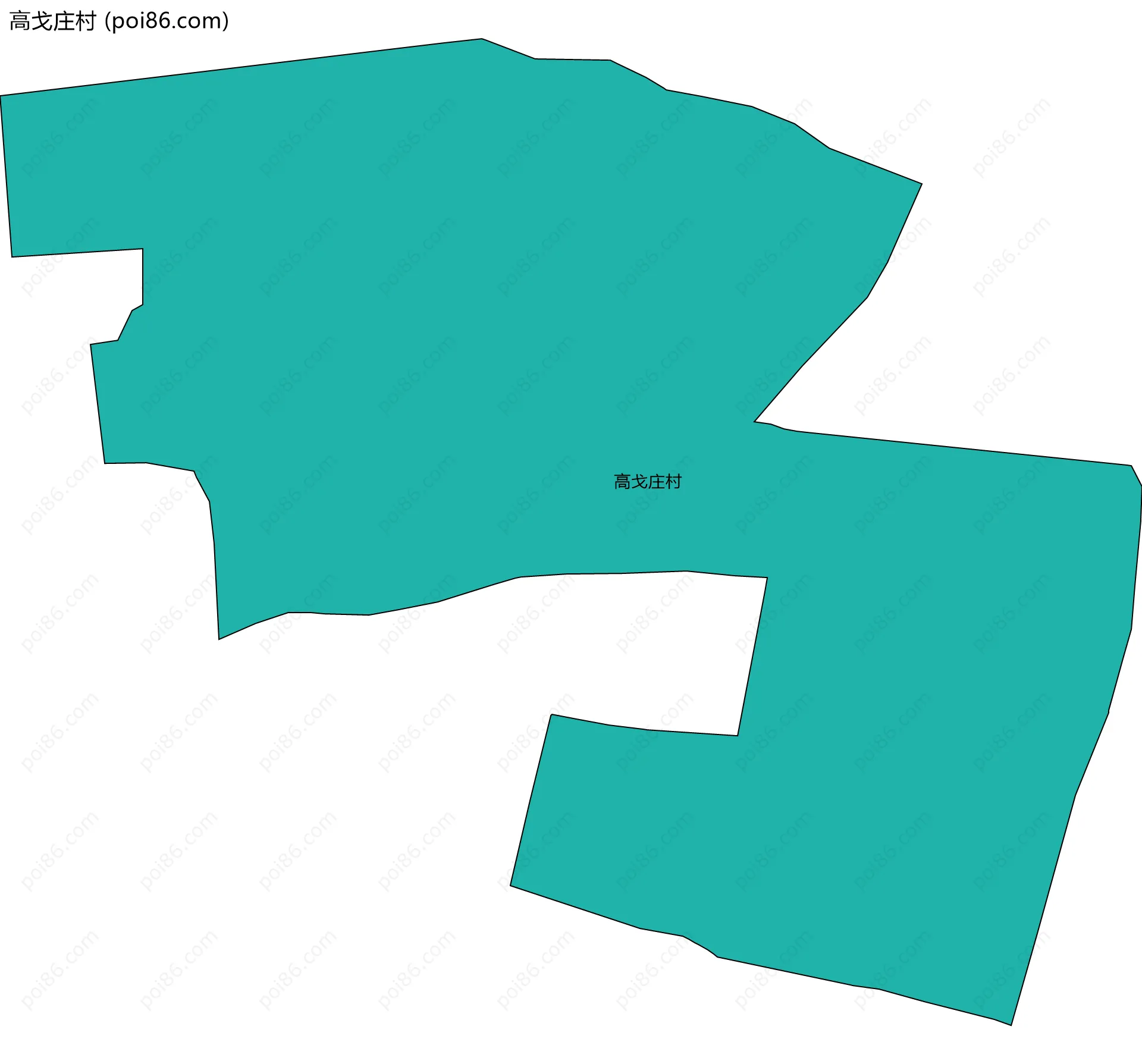 高戈庄村边界地图