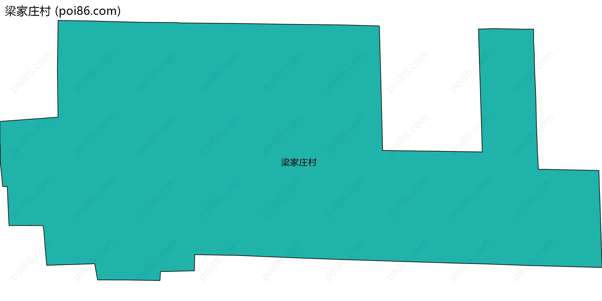 梁家庄村边界地图