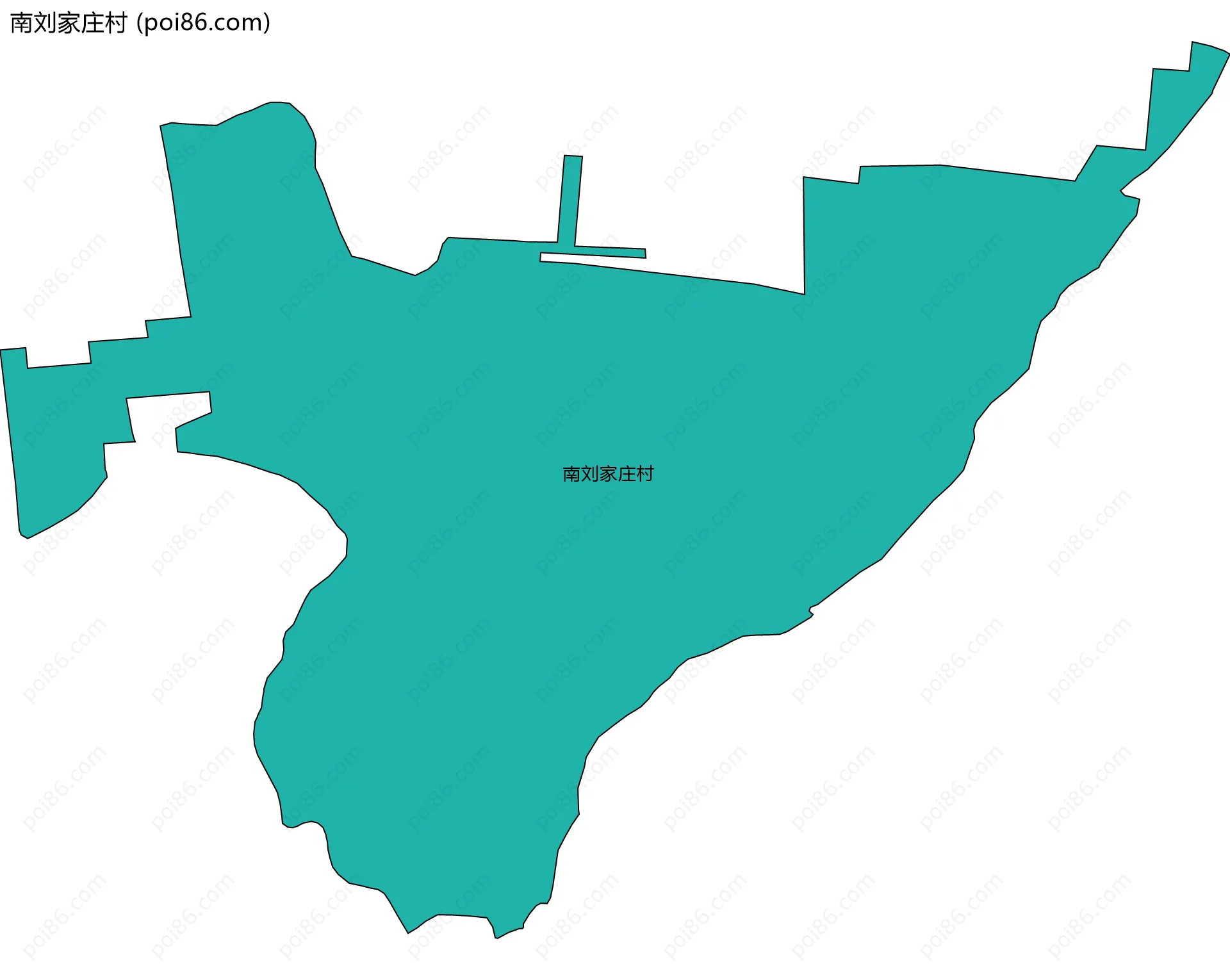 南刘家庄村边界地图