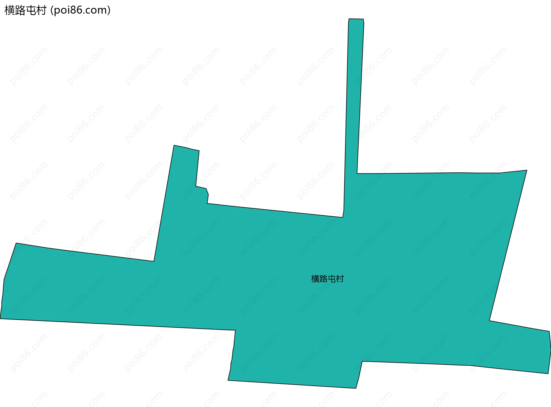 横路屯村边界地图