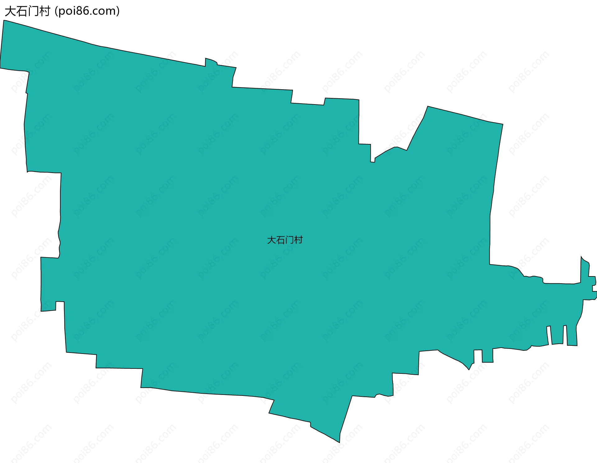 大石门村边界地图