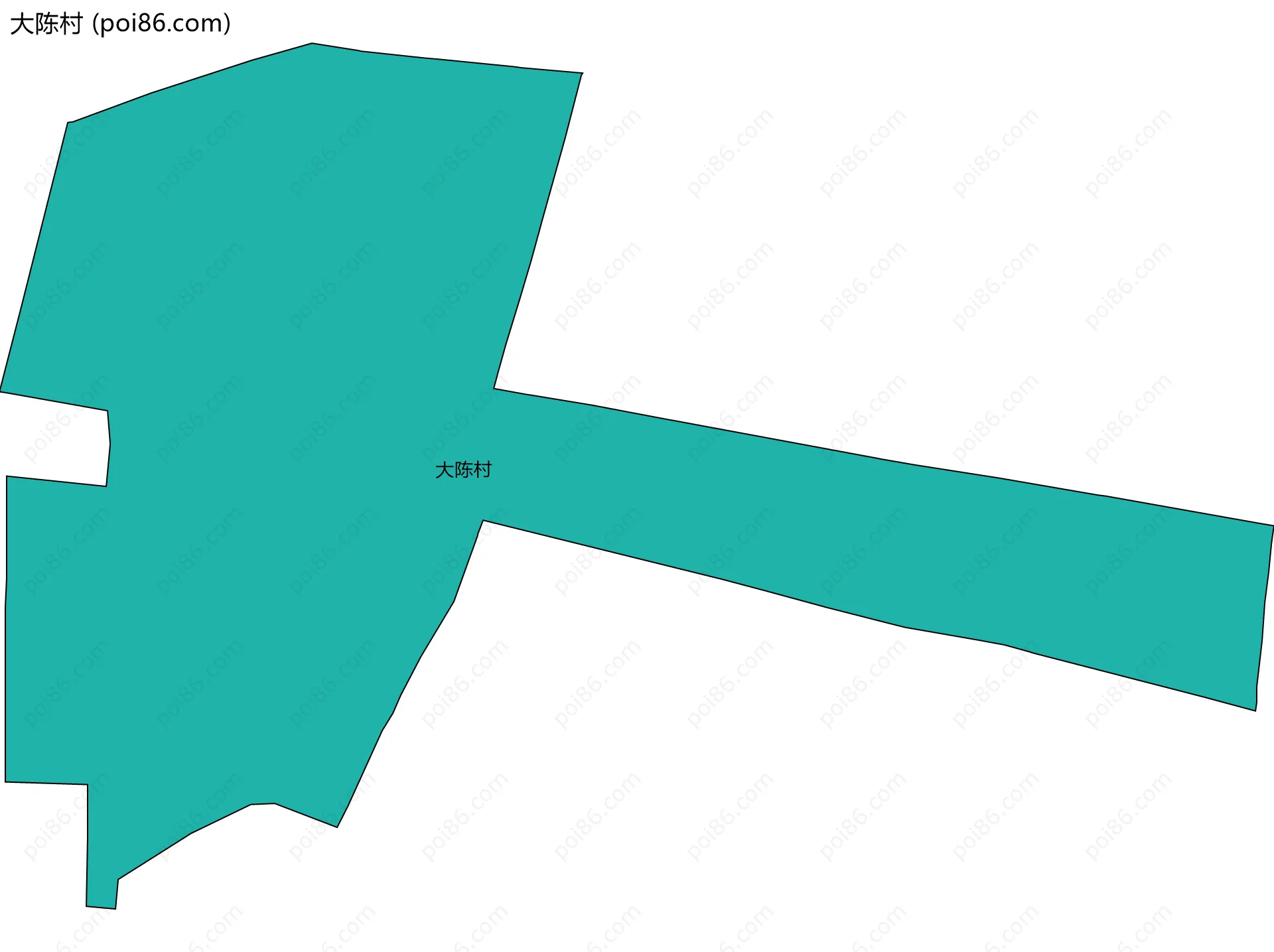 大陈村边界地图