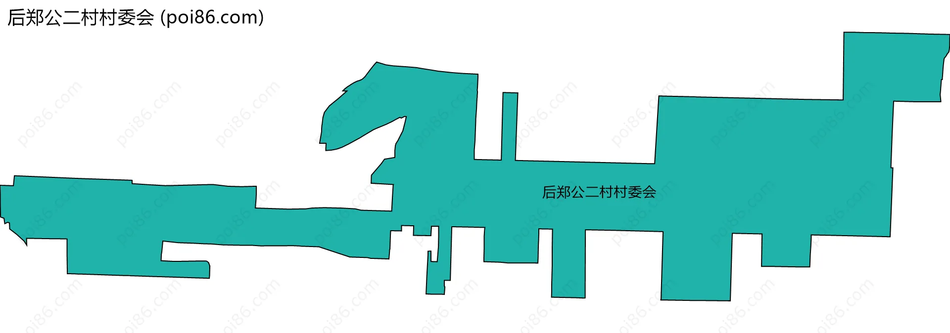 后郑公二村村委会边界地图