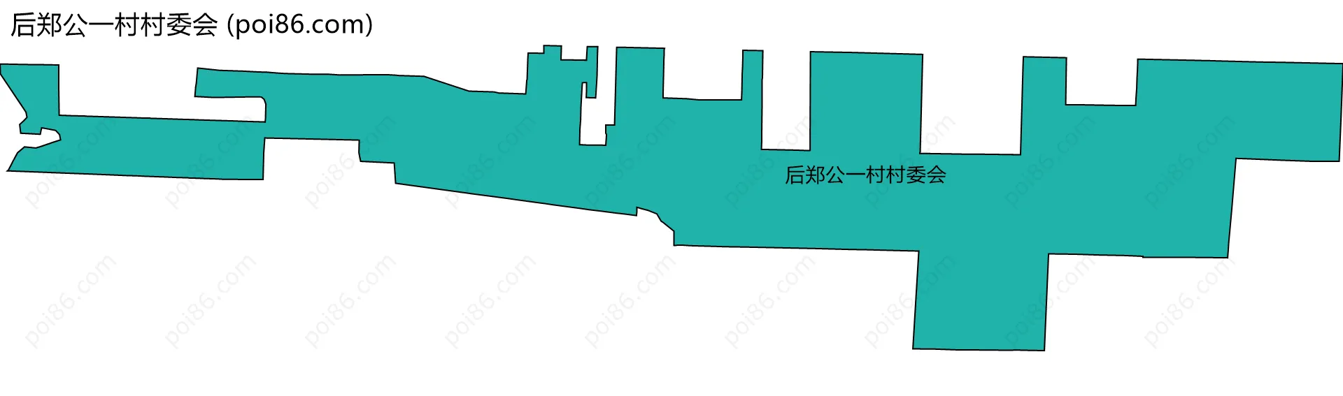 后郑公一村村委会边界地图