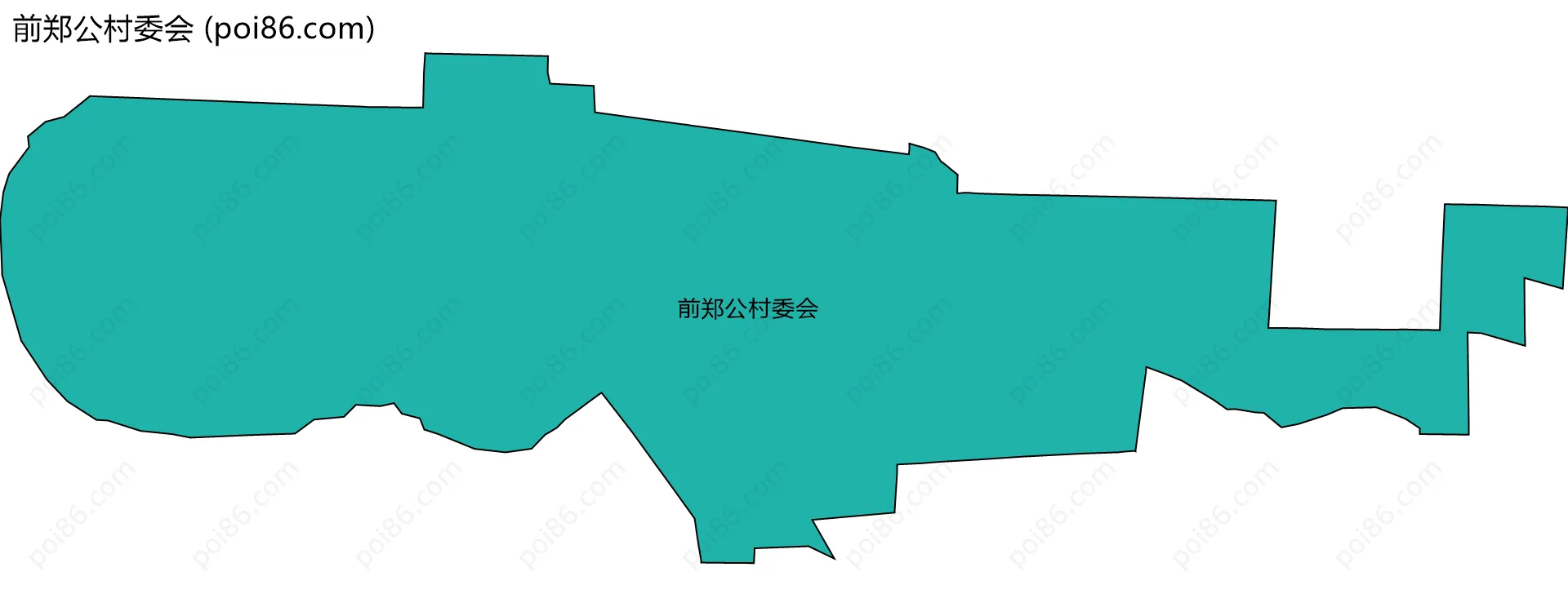 前郑公村委会边界地图