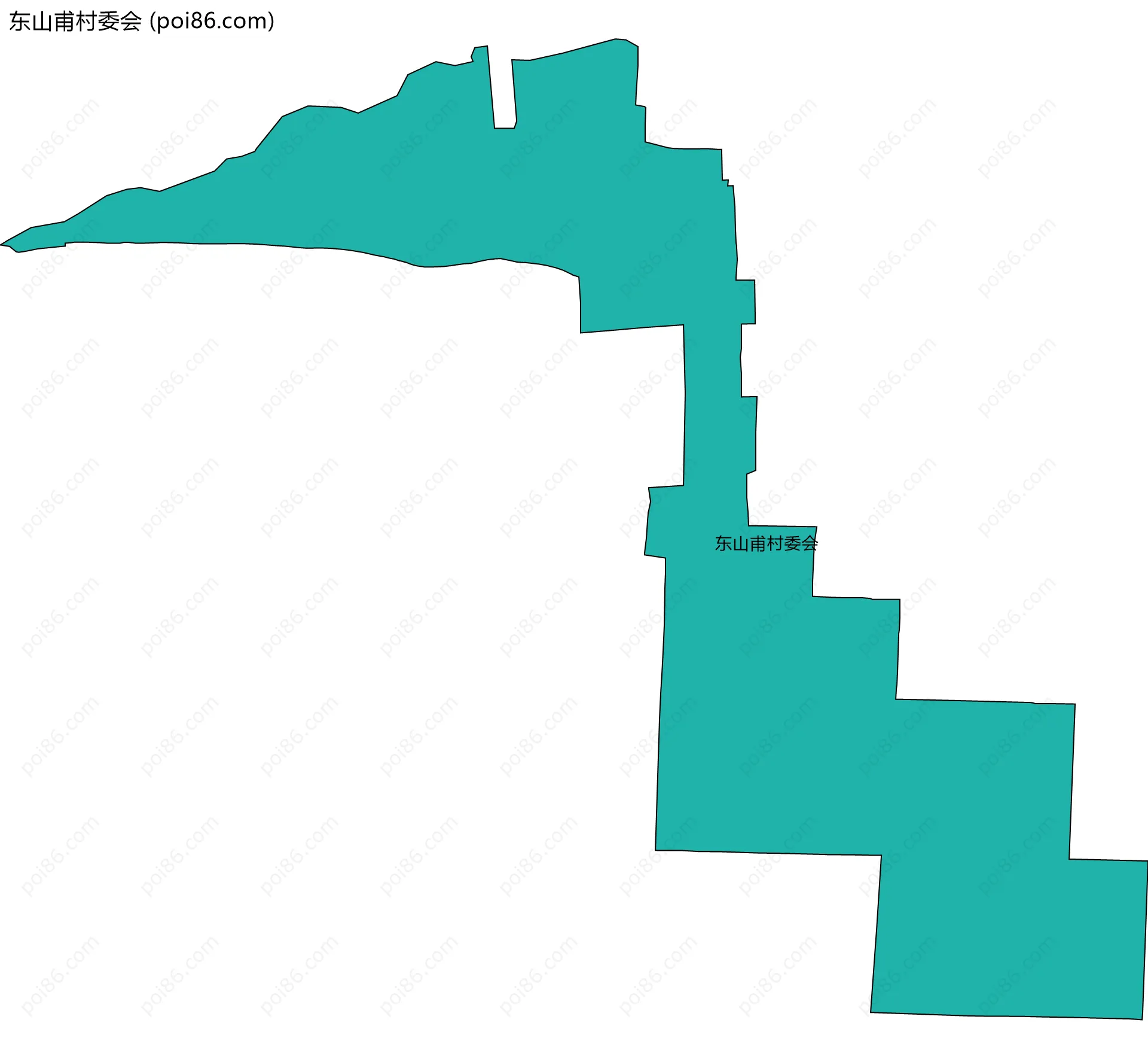 东山甫村委会边界地图
