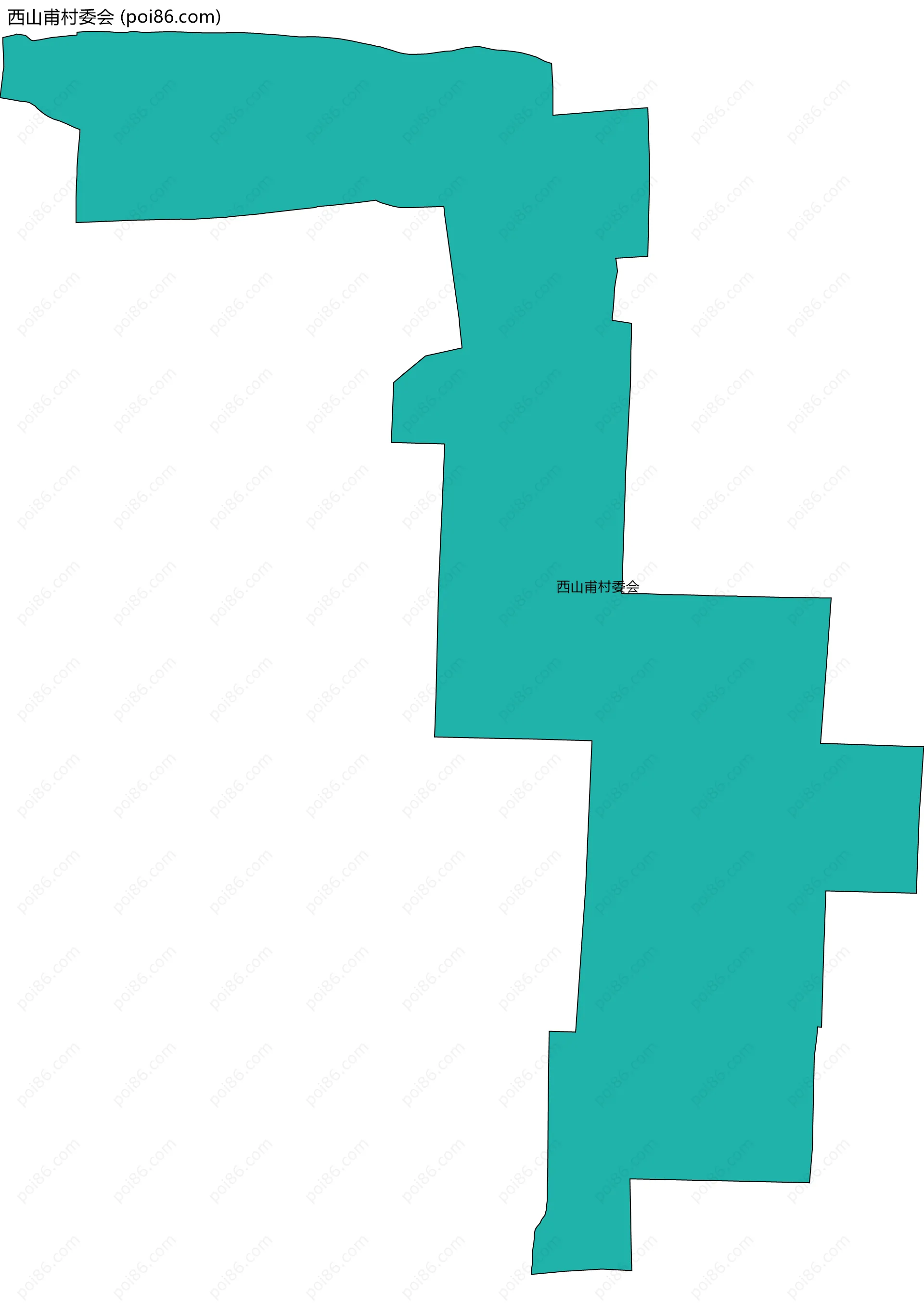 西山甫村委会边界地图