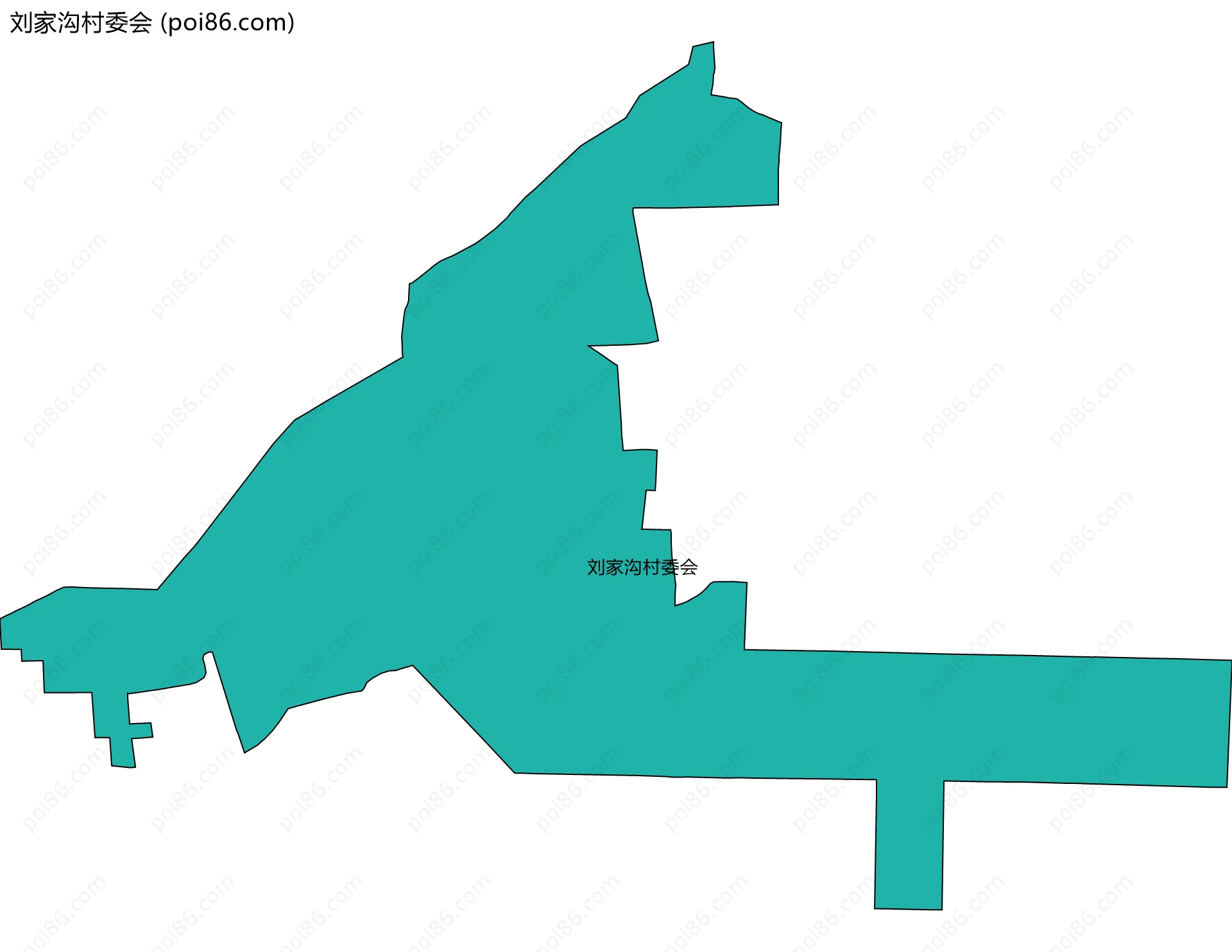 刘家沟村委会边界地图
