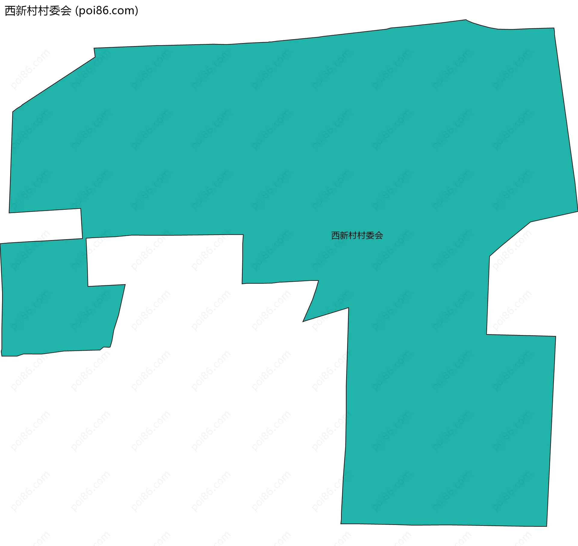 西新村村委会边界地图