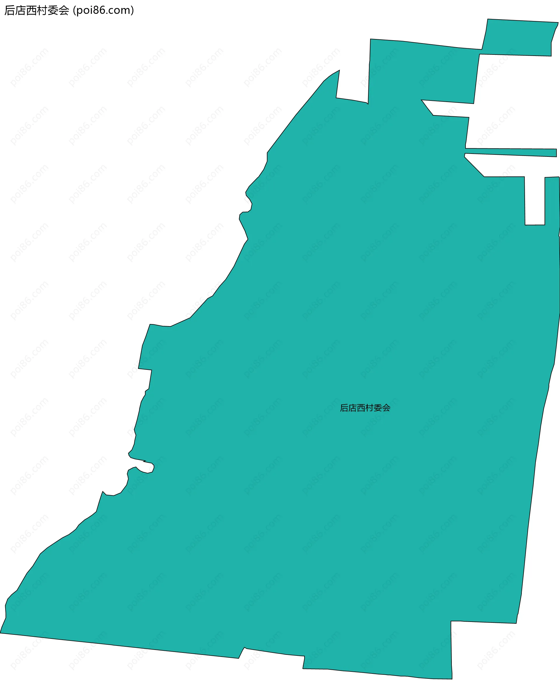 后店西村委会边界地图