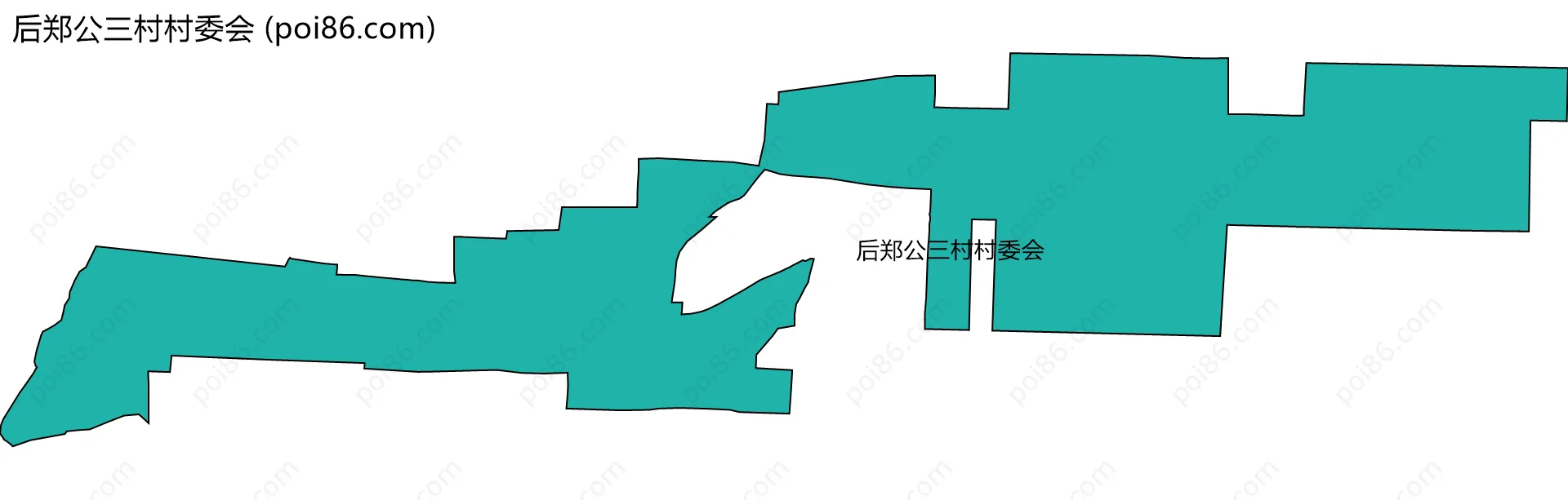 后郑公三村村委会边界地图