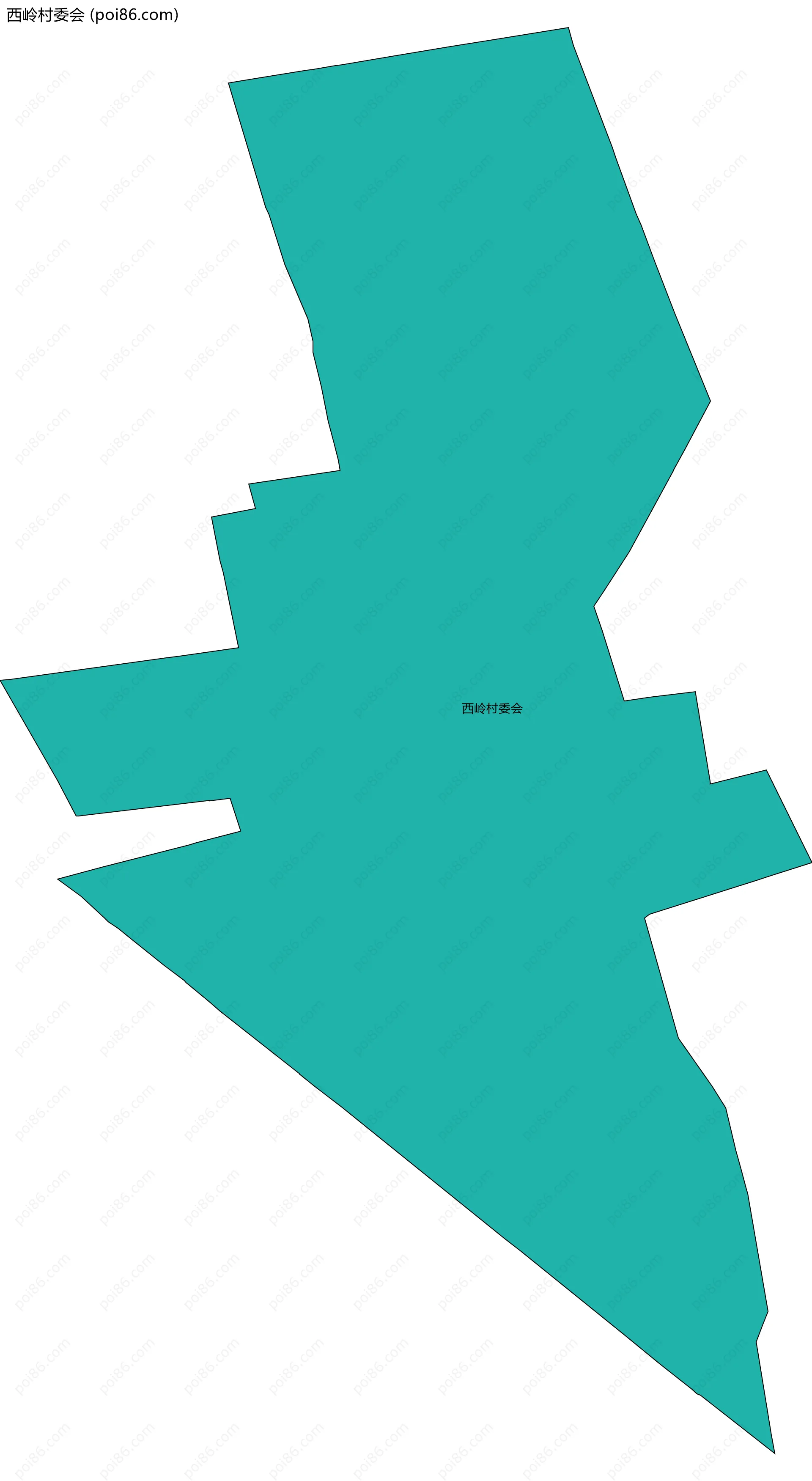 西岭村委会边界地图